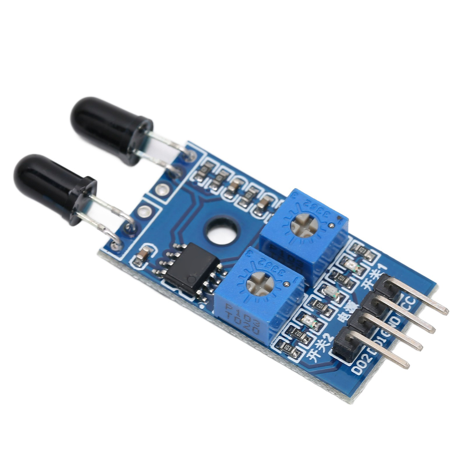 2-kanal-infrarot-flammenmeldermodul, Lm393-feuersensor, Weitbereichsspannungsbereich, Komparator, Feuermeldeplatine Für Arduino