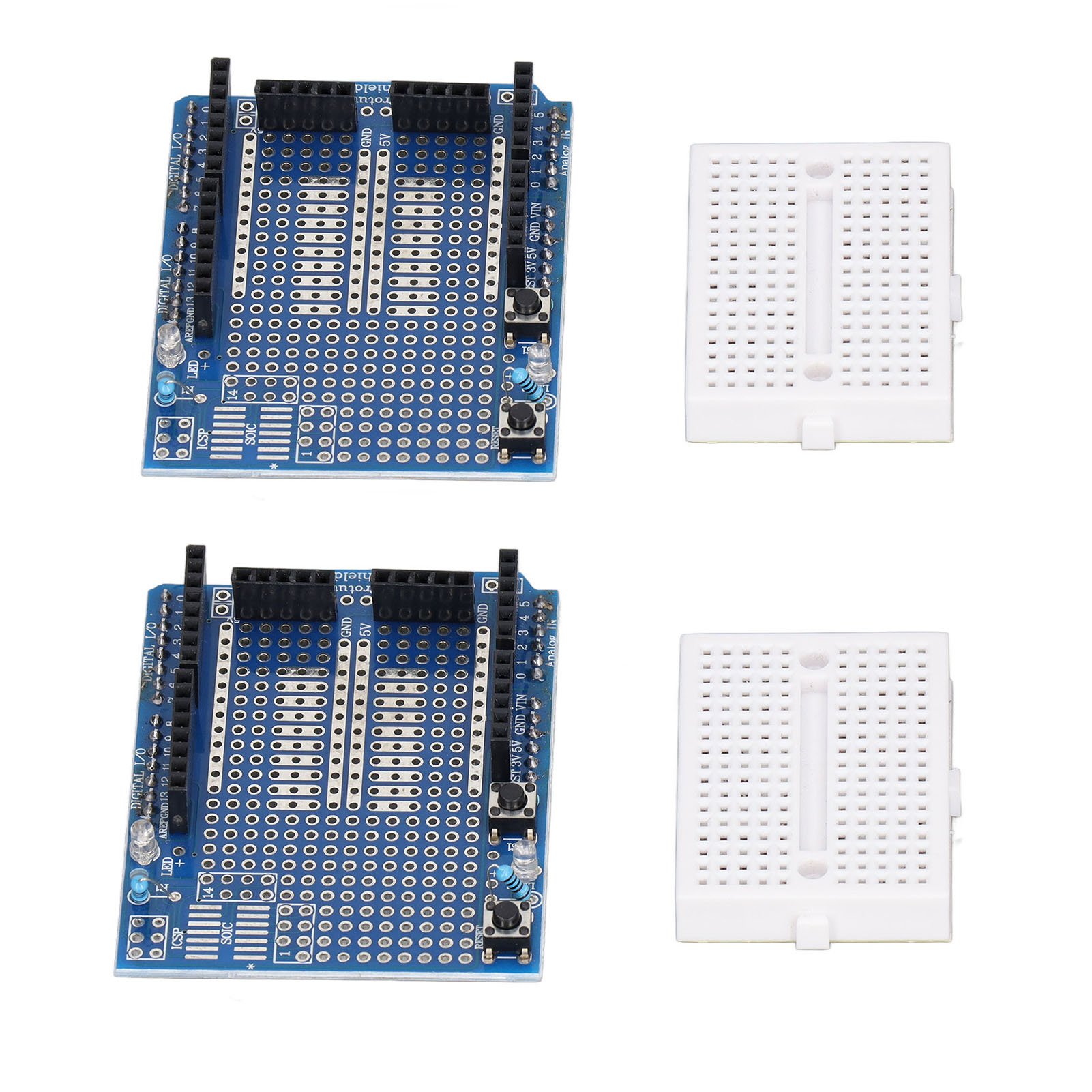 Set Mit 2 Mini-steckplatinen Für Prototypen, 3-5v-entwicklungsmodul, Elektronischer Prototypenbausatz