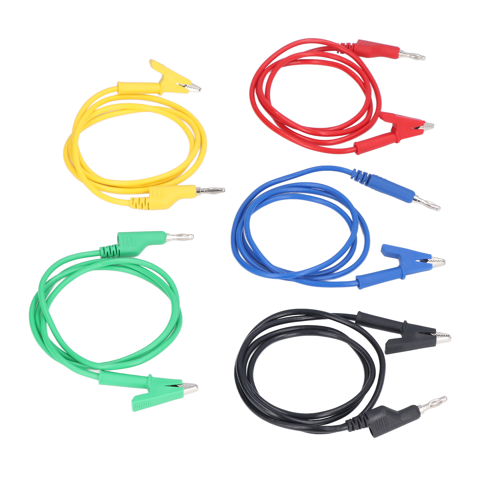 5er-pack Multimeter-messleitungen, Bananenstecker Auf Krokodilklemme, Elektrische Messleitungen Jt70054-1