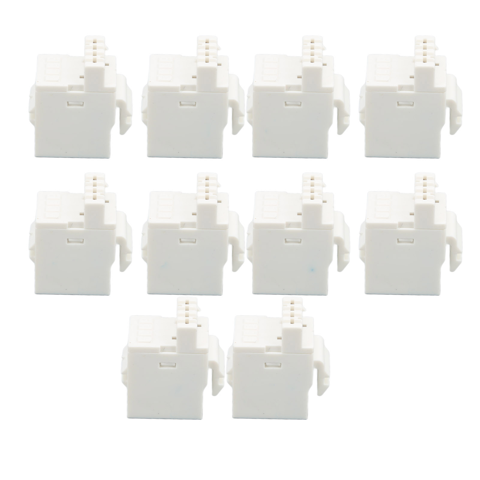 Packung Mit 10 Werkzeuglos Montierbaren Rj11-telefonmodulen, Einfach Zu Installierendem Wandstecker, Rostfreier Schnittstelle, Zuverlässigem Kommunikationsanschluss.