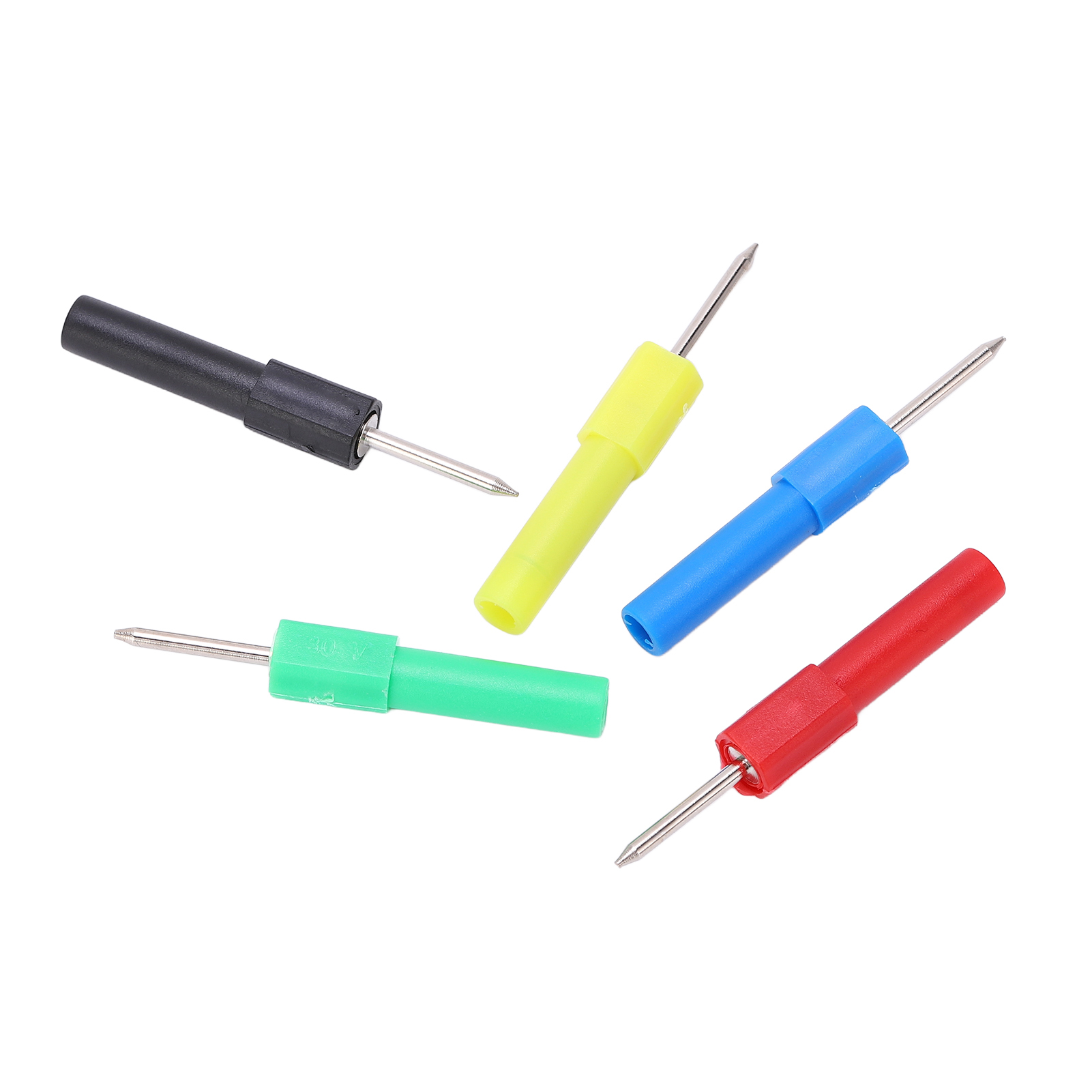 Set Mit 2 Paar J.20013 Prüfspitzen Für Multimeter, 4-mm-sicherheitsbuchsen, 5 Farben, Werkzeugset Zur Fehlersuche In Elektrischen Anlagen