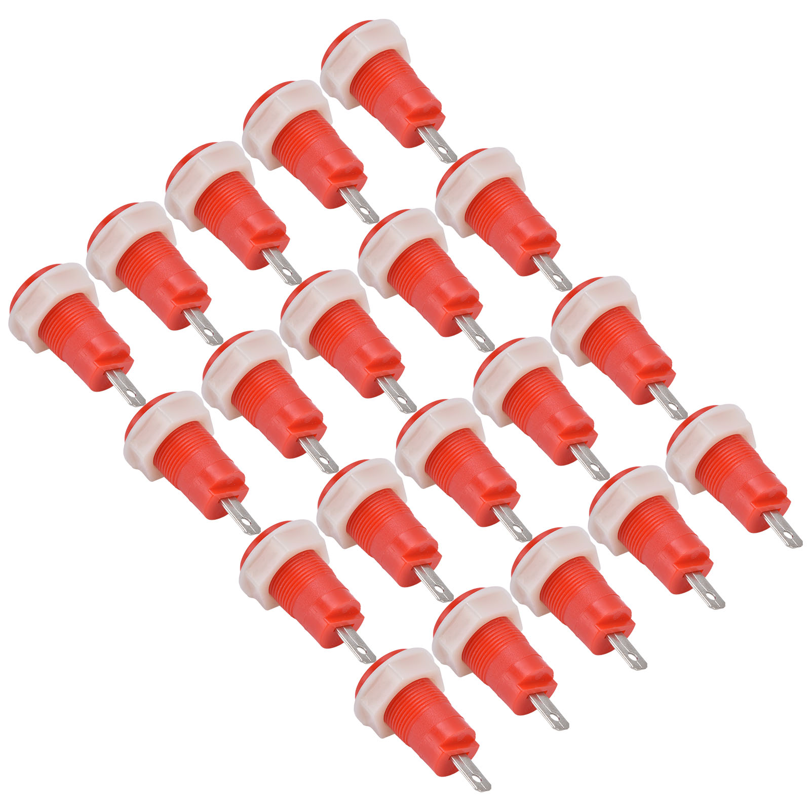 Packung Mit 20 4mm Messing-bananenklemmen, Lötanschlussadapter, 402 Erdungsanschluss, 1kv 32a, Rot, Für Sichere Verdrahtung.
