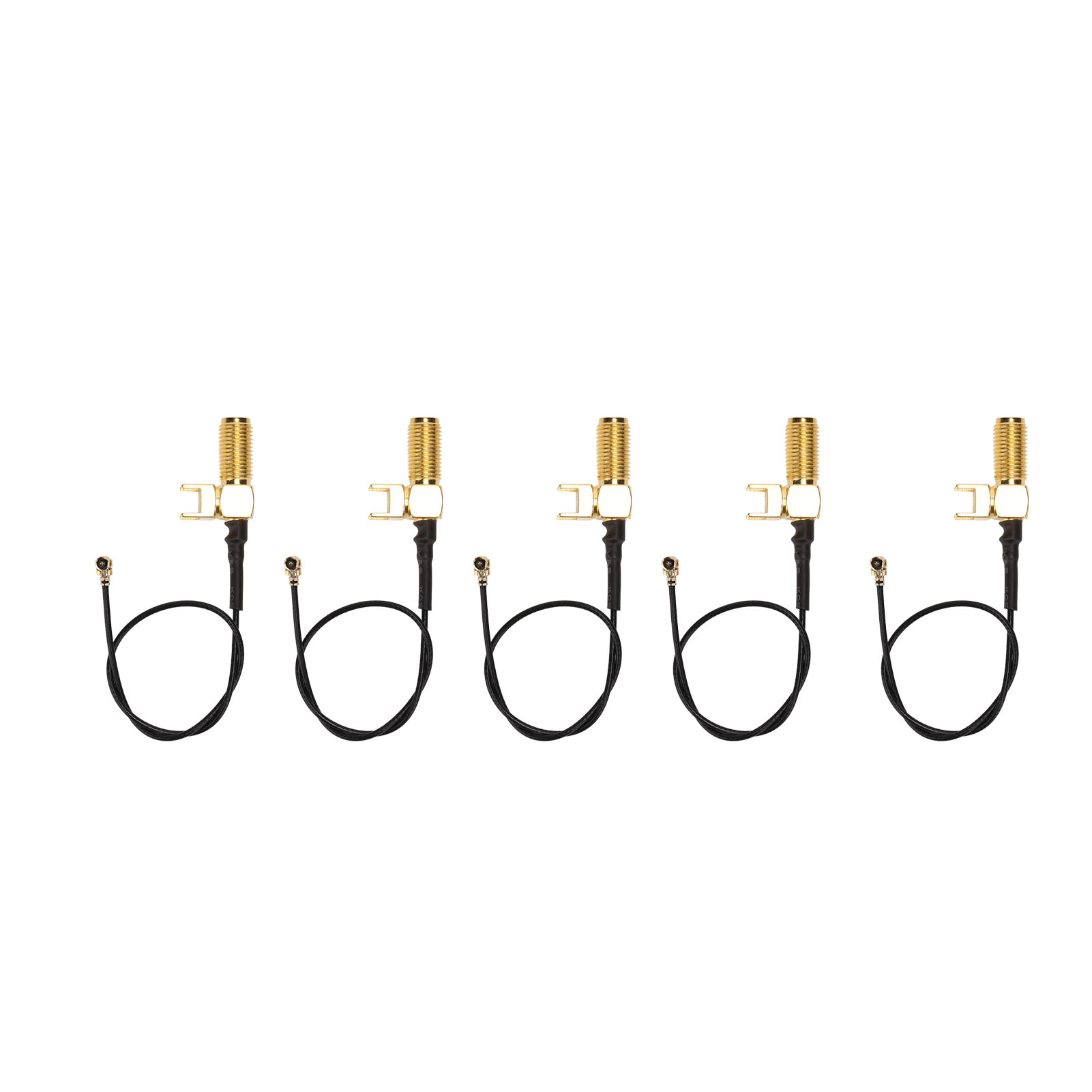 Packung Mit 5 Sma-winkelantennenkabeln Auf Ipex, Lötplatte, 50-ohm-hf-verlängerung, Pigtail-stecker.