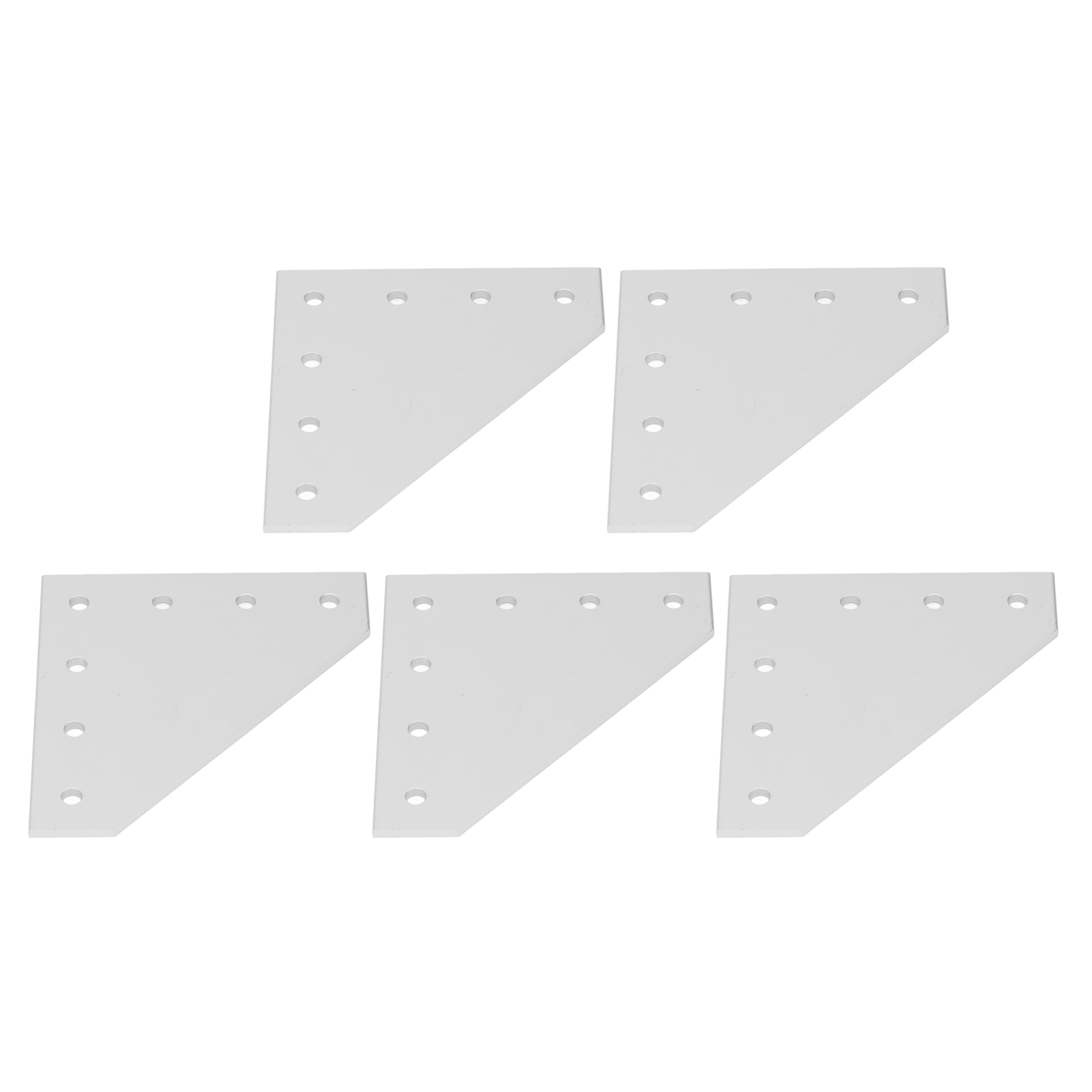 5-teiliger Silberweißer Aluminium-verstärkungswinkel Mit 7 Löchern, Verbindungsplatte, Hochbelastbare Befestigung, 4040l-profil