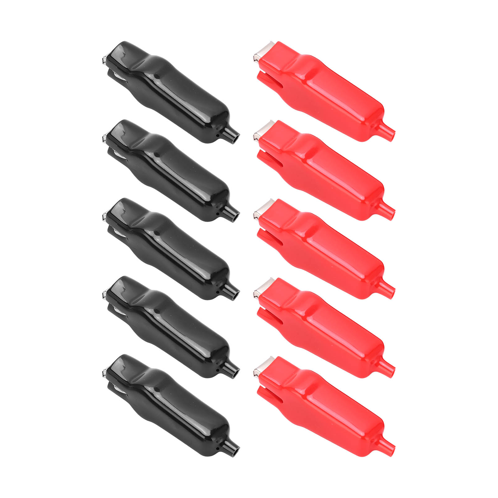 Set Aus 5 Krokodilklemmen, 20a, 25mm, Mit Isolierender Pvc-hülse, Batterieanschluss, Elektrischer Prüfvorrichtung, Stahlfeder Und Netzteil.