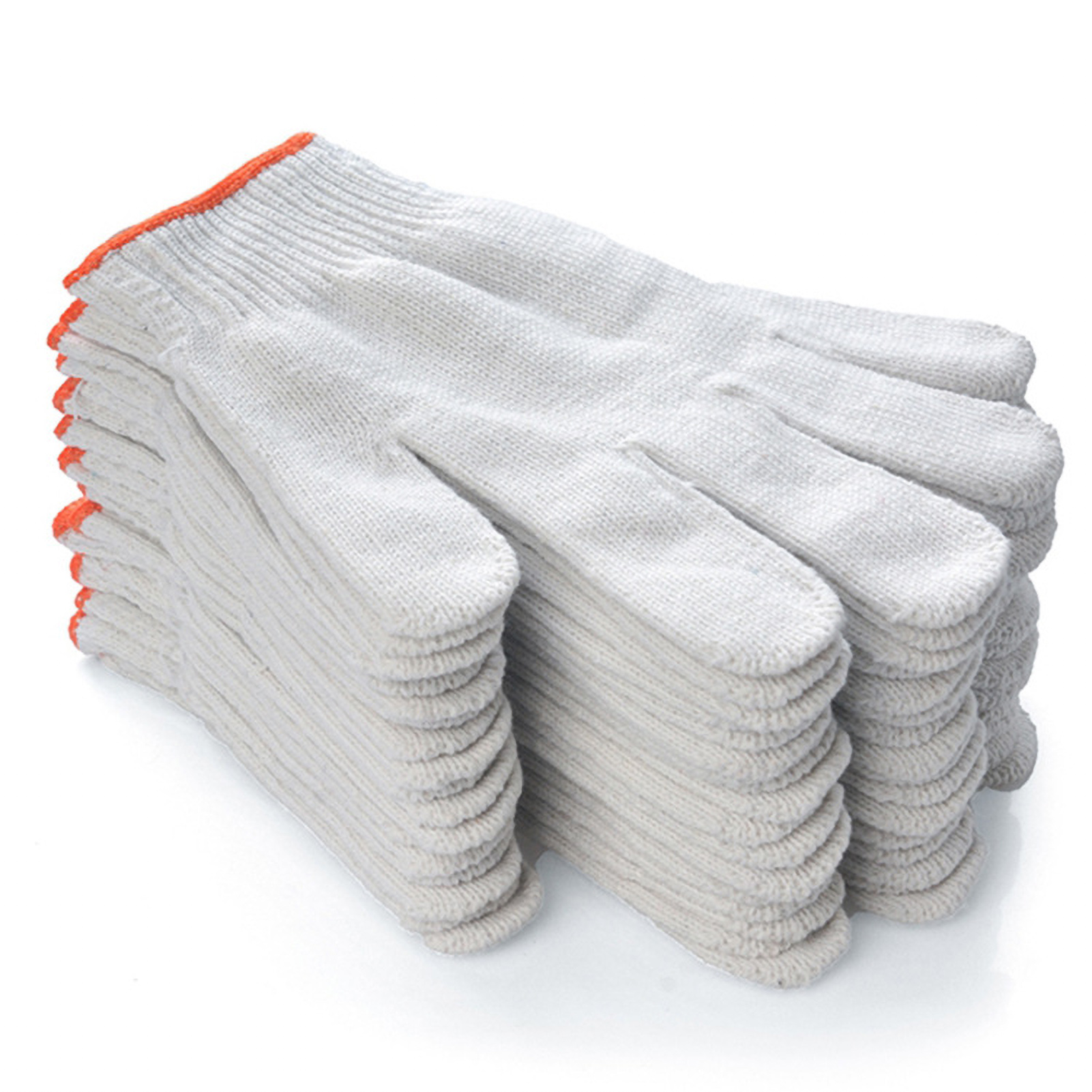 12 Paar Strapazierfähige, Gestrickte Arbeitshandschuhe Aus Baumwoll-nylon, 600 G Laborschutzhandschuhe, Verblichen