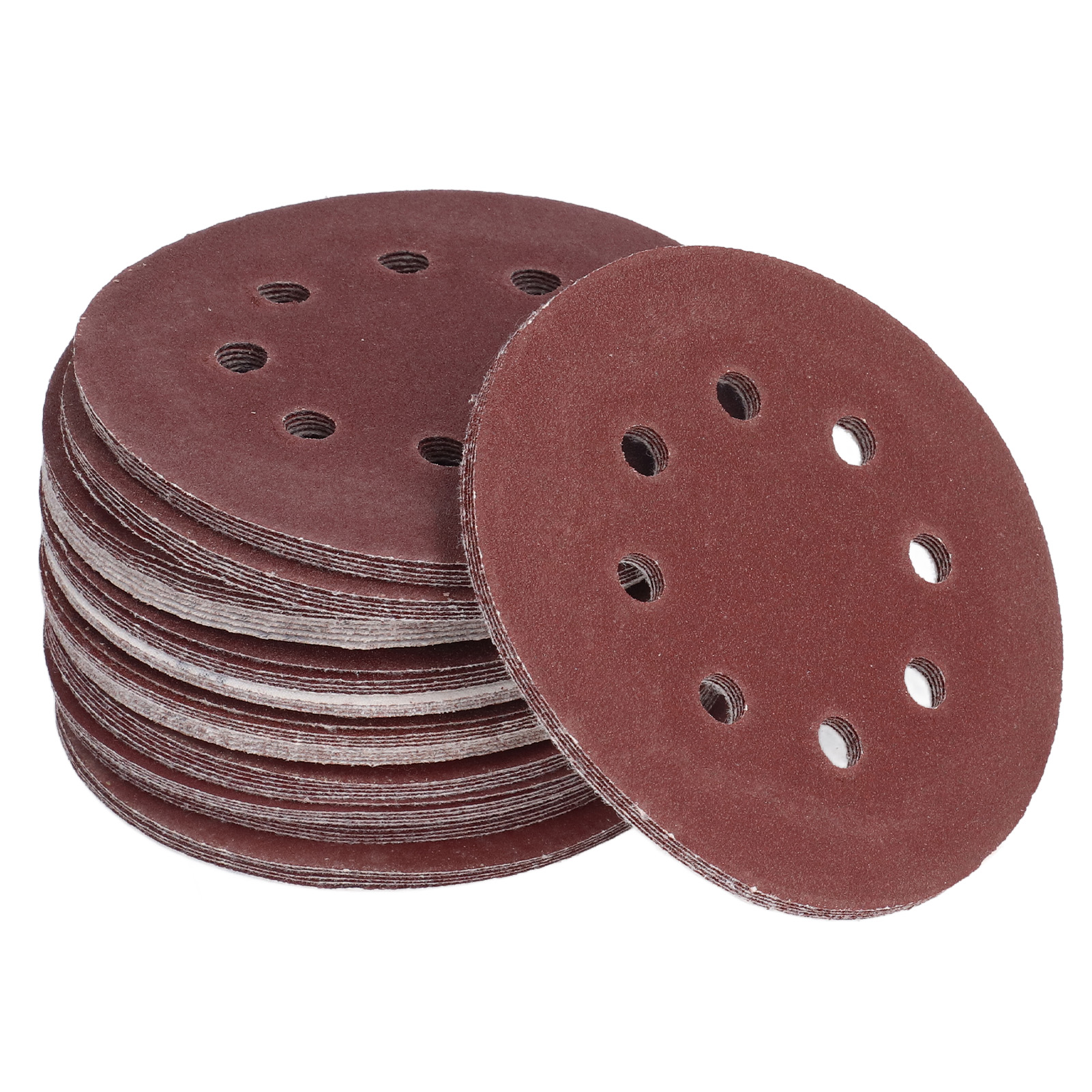 Packung Mit 125 Runden Schleifscheiben, 8 Löcher, 125 Mm, Selbstklebendes Schleifpapier Zum Entlacken, Lackieren, Schweißen Und Schleifen, 5 Zoll