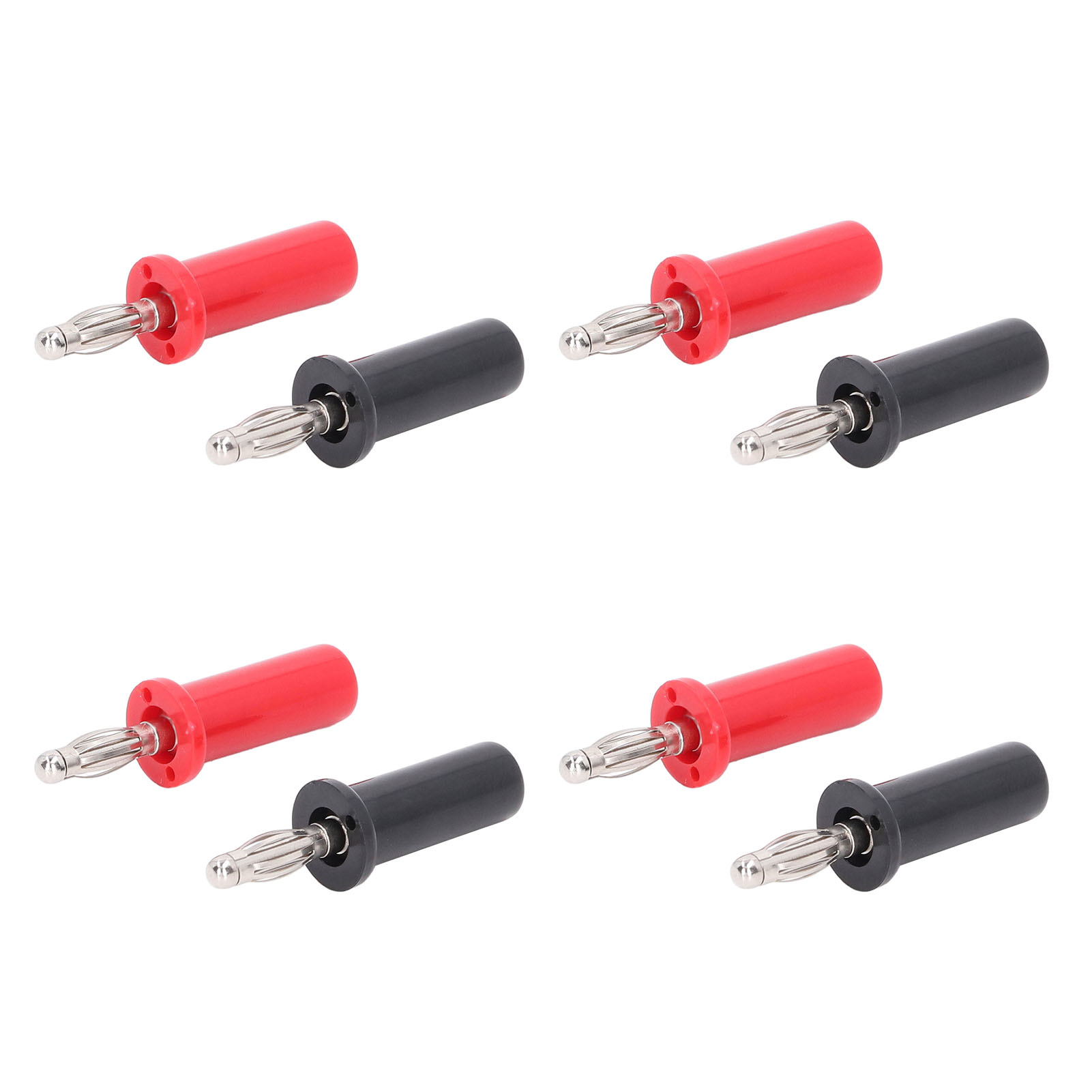 Packung Mit 10 Messing-bananensteckern (4 Mm, Stecker) Zum Löten, Laternenform, Rot Und Schwarz J.10013