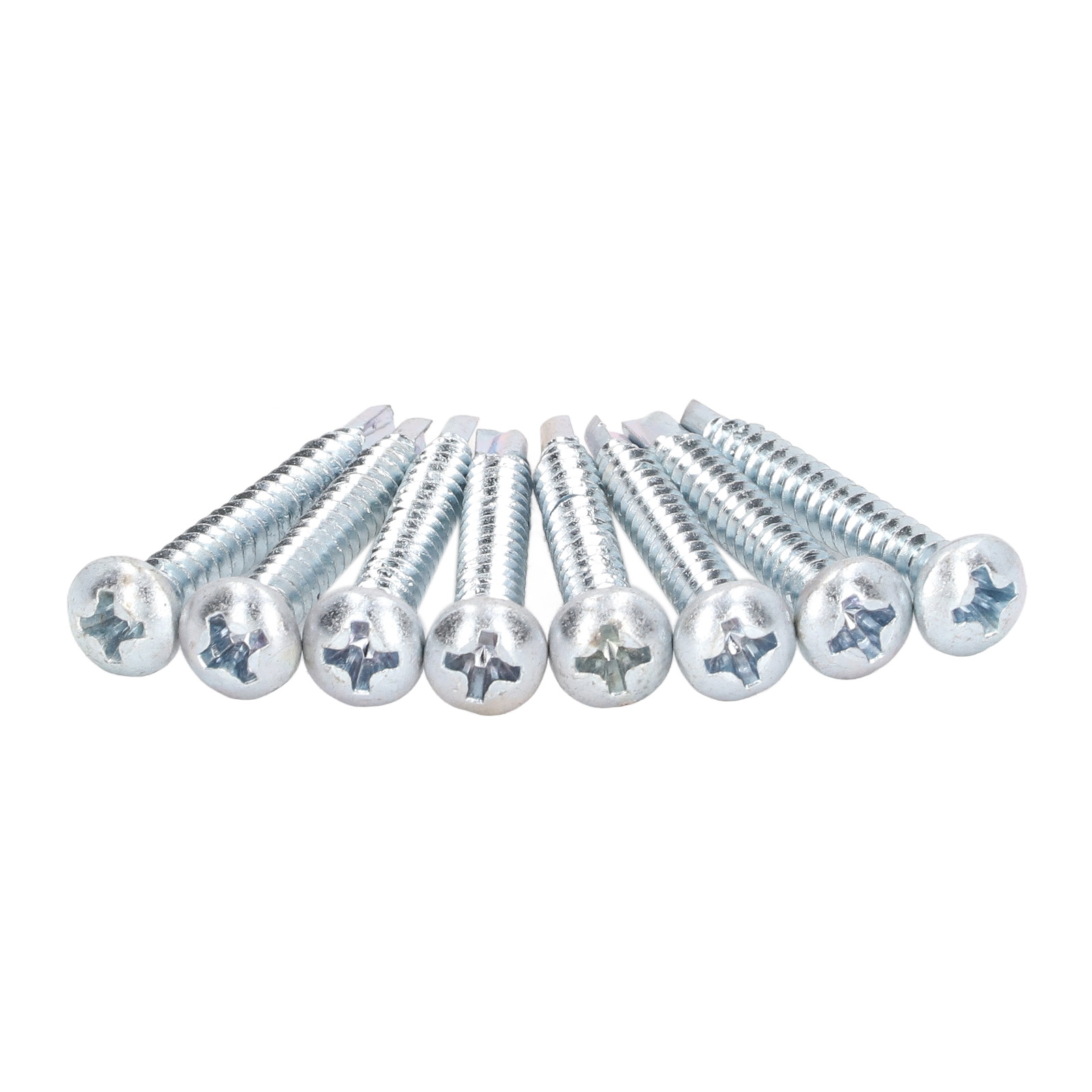 50-teiliges Set Selbstbohrender Senkkopfschrauben Aus Verzinktem Kohlenstoffstahl, 4,2 X 32 Mm, Rundkopf, Für Metall Und Holz