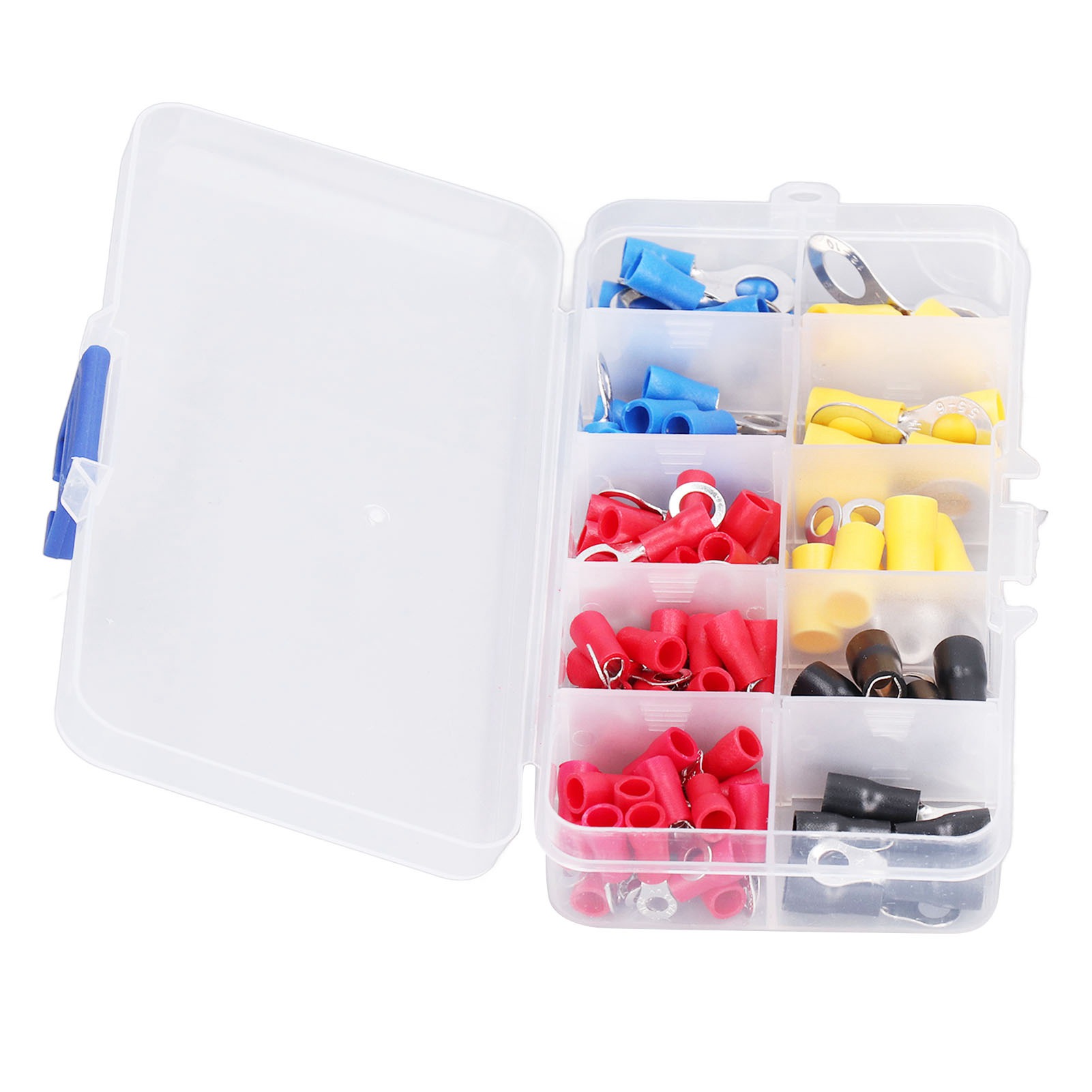 Set Mit 102 Isolierten Crimp-elektroverbindern, Kabelhülsen Für Geräte, Kabelschuh-zubehörset, Ringkabelschuhe.
