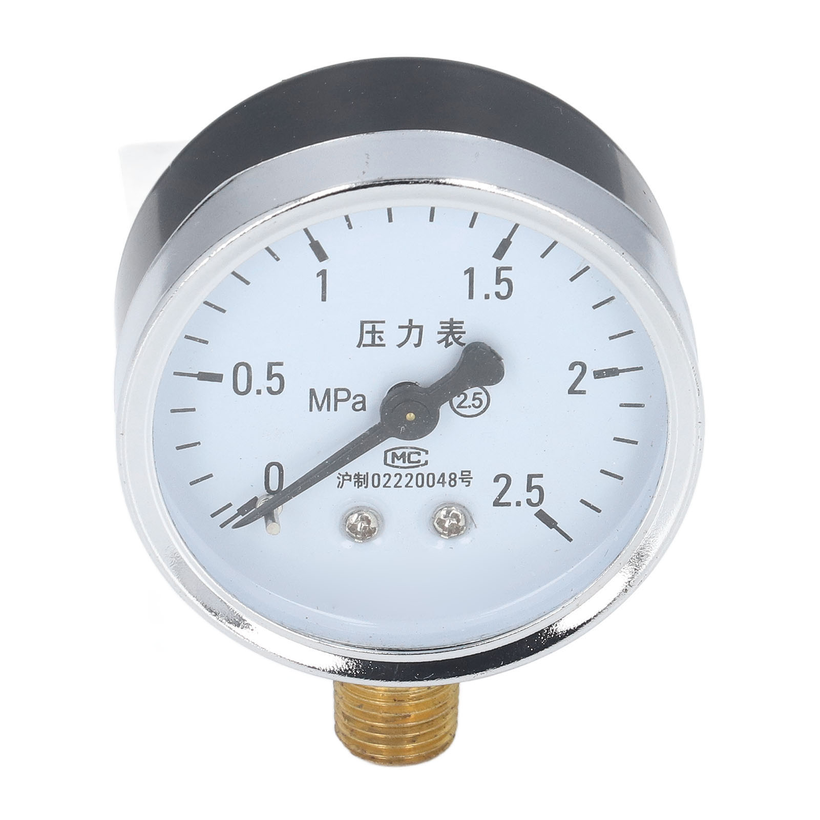 1/4 Npt Manometer, Transparentes Zifferblatt, Genauigkeit 2,5, Edelstahlgehäuse, Für Luftdrücke Von 0 Bis 2,5 Mpa.