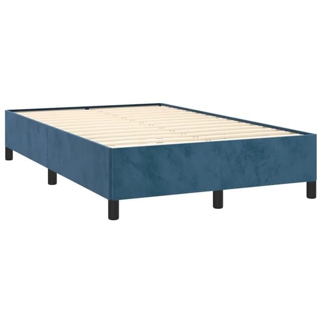 vidaXL Bettgestell ohne Matratze Dunkelblau 120x190 cm Samt 3269655