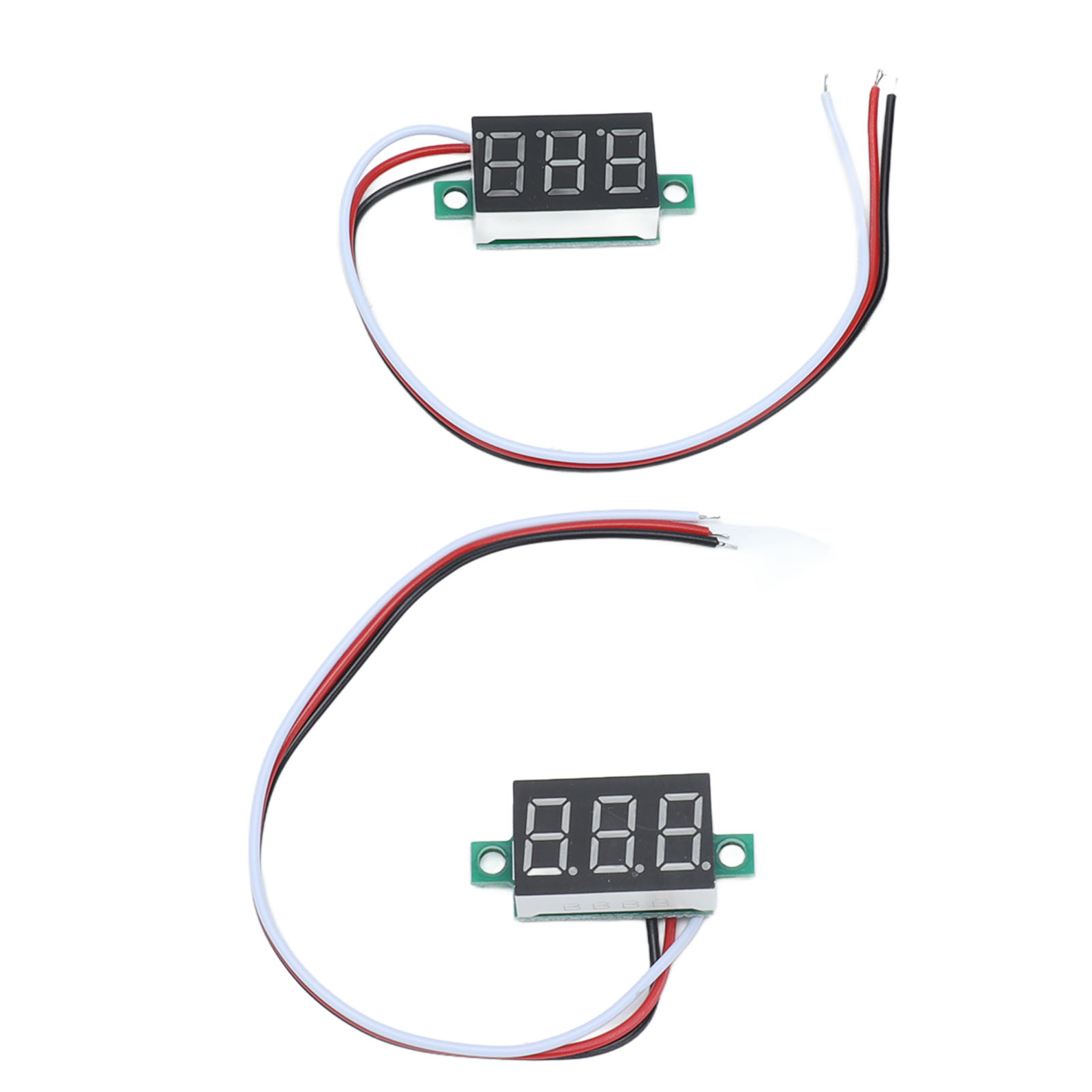 Miniatur-digitalvoltmeter, 2-teilig, 3-adriger Gleichspannungsprüfer, 0,36-zoll-led-anzeige, 0,00 V–30,0 V, Verpolungsschutz