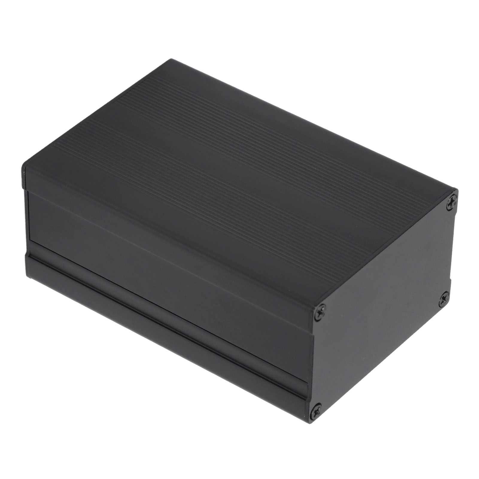 Schwarze, Wasserdichte Aluminium-anschlussdose 46x76x110mm, Geschlitzte, Wasserdichte Elektrodose Für Heimwerkerprojekte, Ip-schutzart, Robuste Anschlussdose.