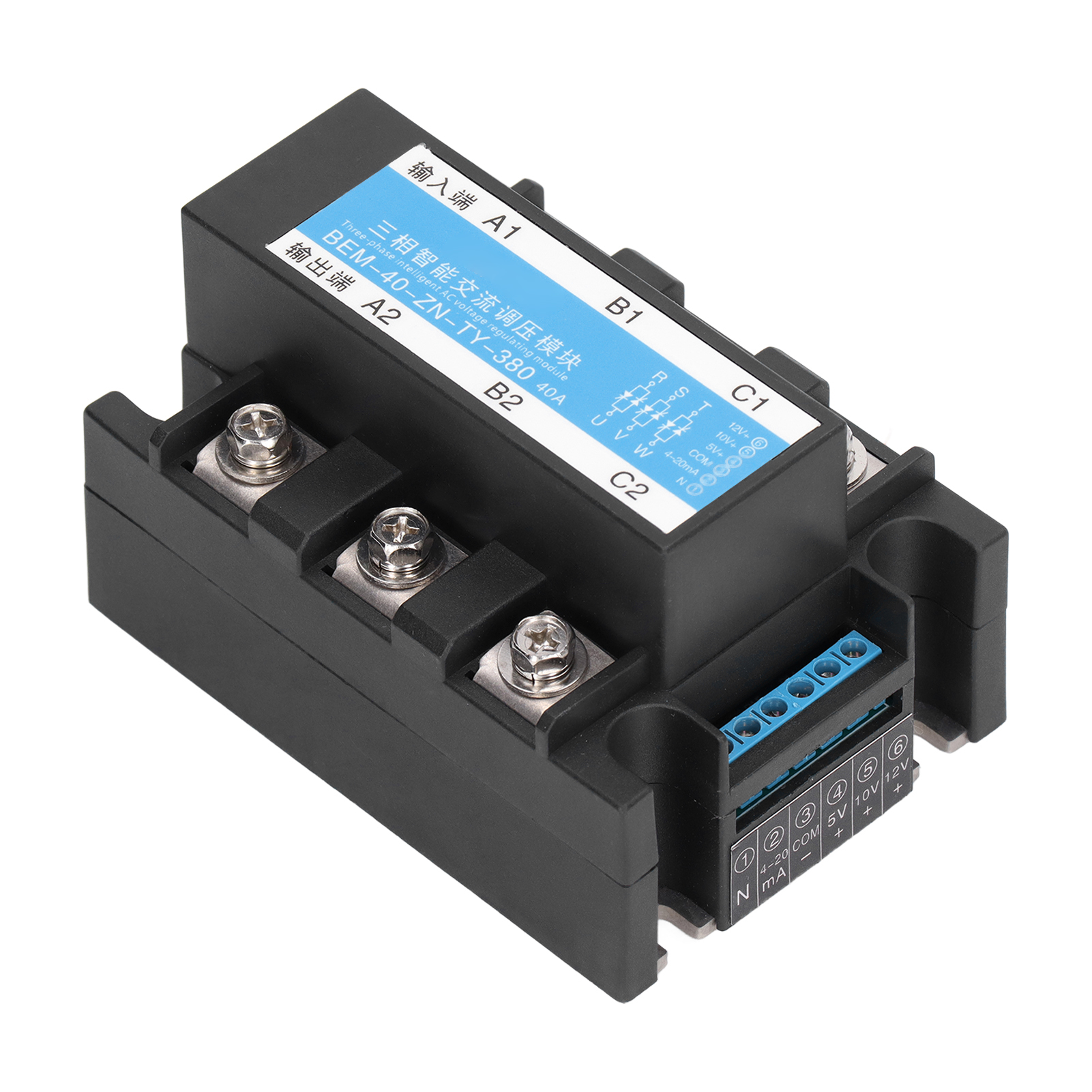 Dreiphasiges Halbleiterrelais, 380 V Eingang, 380 V 40 A Ausgang, Intelligentes Wechselspannungsreglermodul Berm