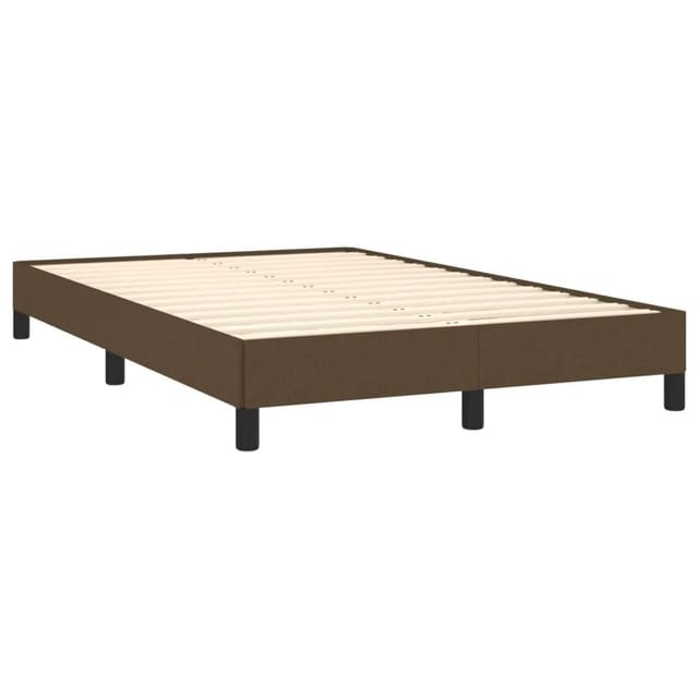 vidaXL Bettgestell ohne Matratze Dunkelbraun 120x190 cm Stoff 379485