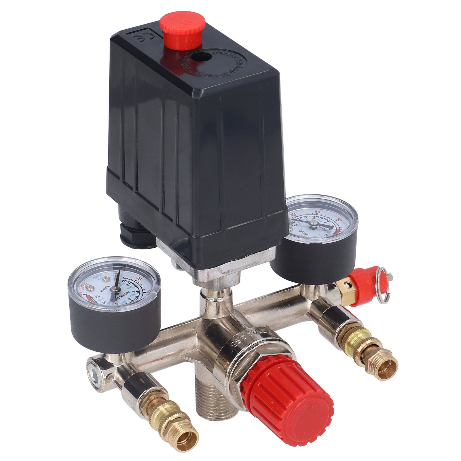 Klimaanlagen-kompressor-set Mit Vertikalem Druckventil, Regler Und Manometer (90–120 Psi, 240 V/380 V Wechselstrom).