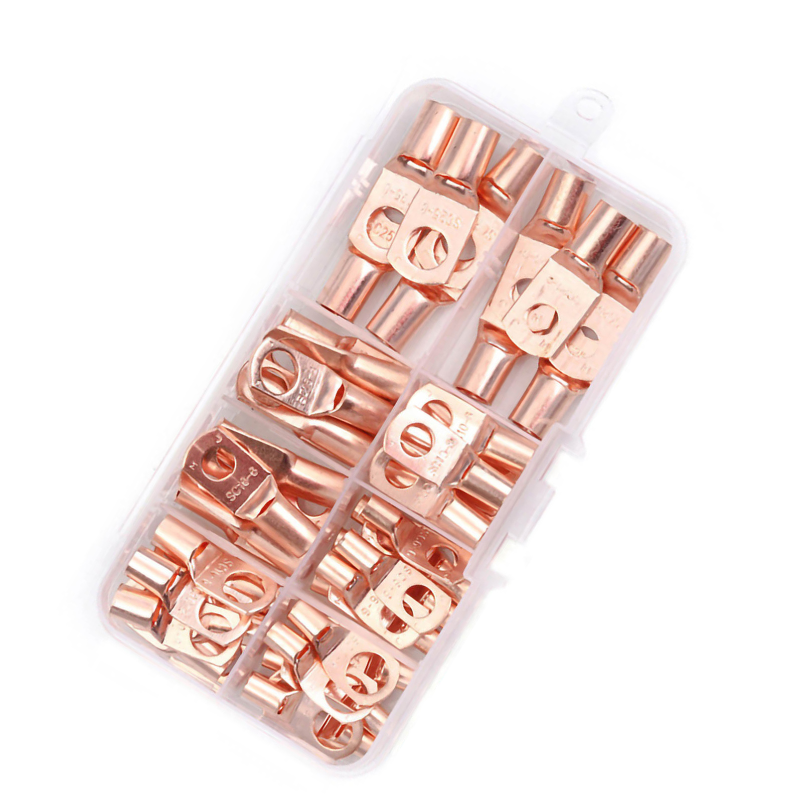 Set Aus 60 Kupferringklemmen Für Batteriekabel, Crimpverbinder, Mit 80 Verschiedenen Schrumpfschläuchen, Ideal Für Ac/dc.