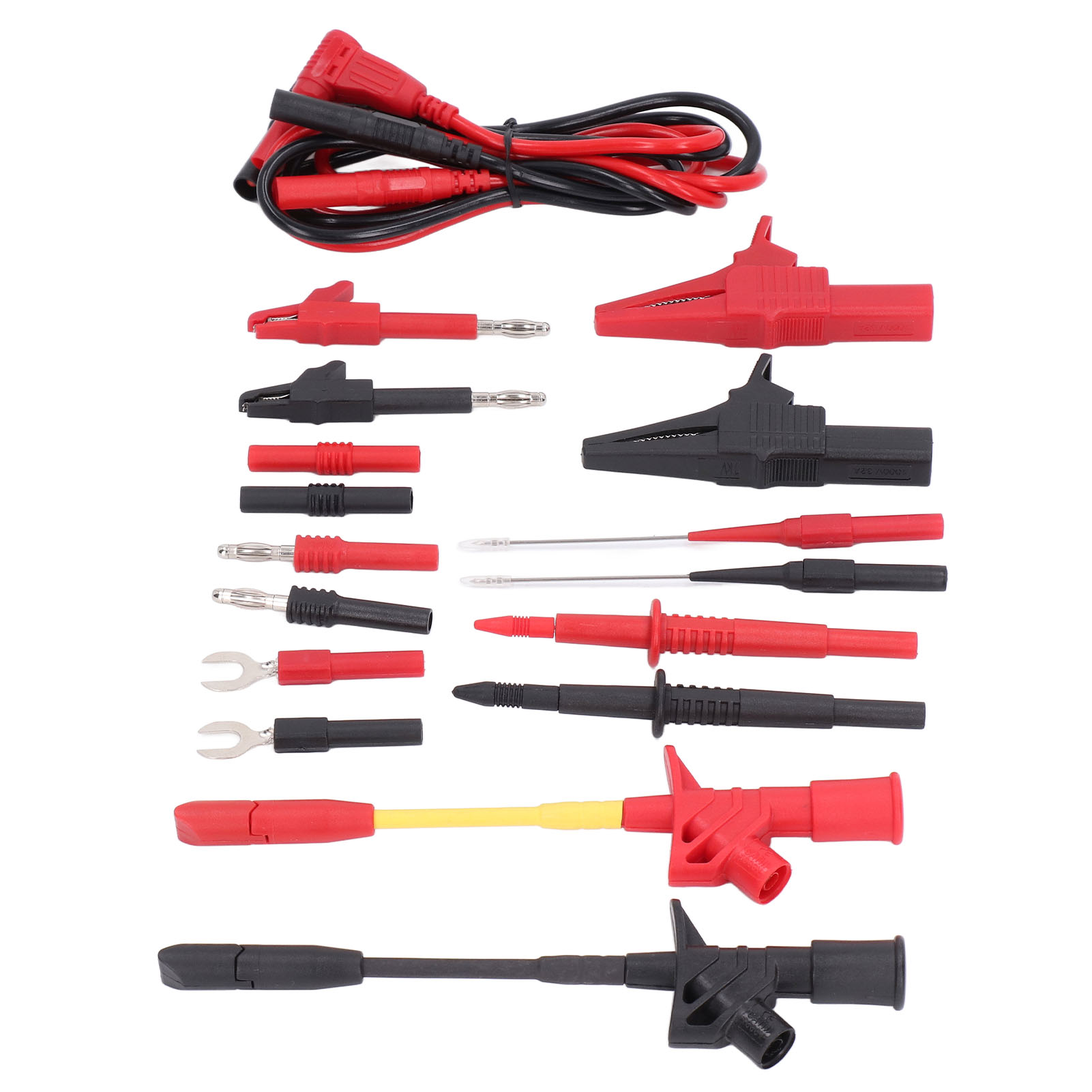 Set Mit 2 Krokodilklemmen, Bananenstecker Und Messspitze Für Multimeter, Werkzeug Zur Fehlersuche In Elektrischen Anlagen