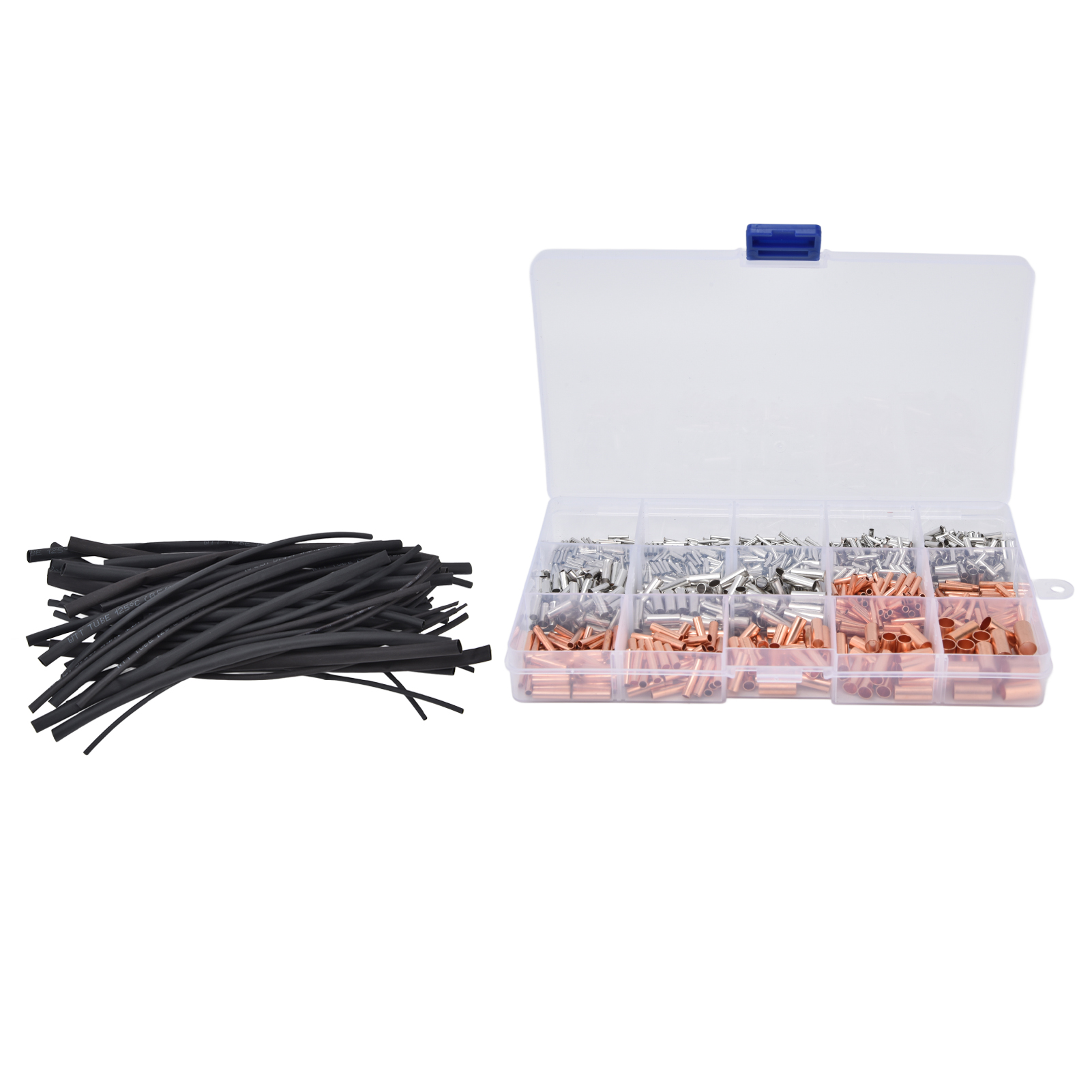 Satz Mit 970 Unisolierten Rohrverdrahtungshülsen, Elektrischen Steckern Aus Messing Und Pvc-legierung Für Autos, Schraub-crimpverbinder
