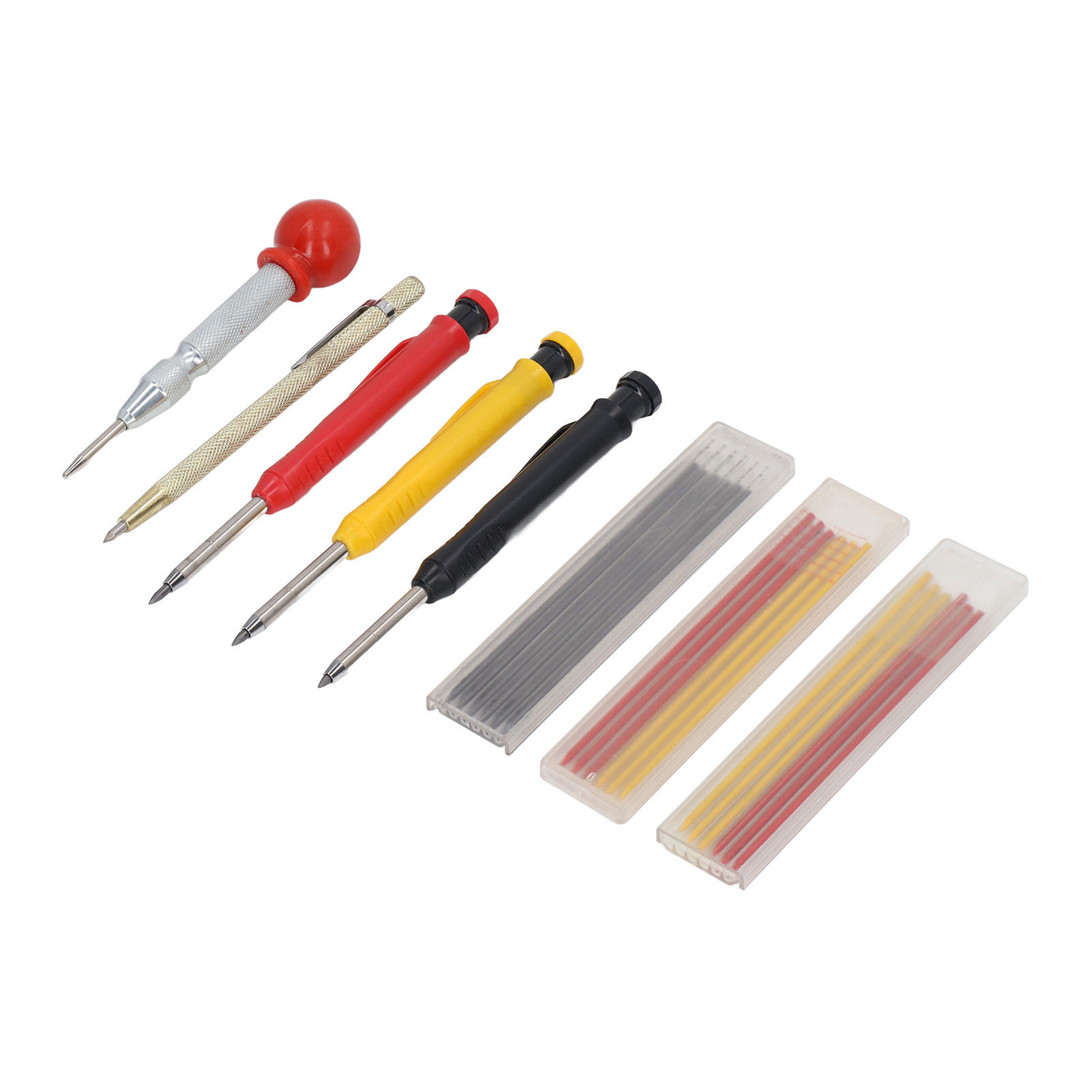 Zimmermannsbleistift-set Mit Hartmetallspitze, Stift, Ersatzminen, Körner Und Anspitzer, Holzbearbeitungswerkzeug