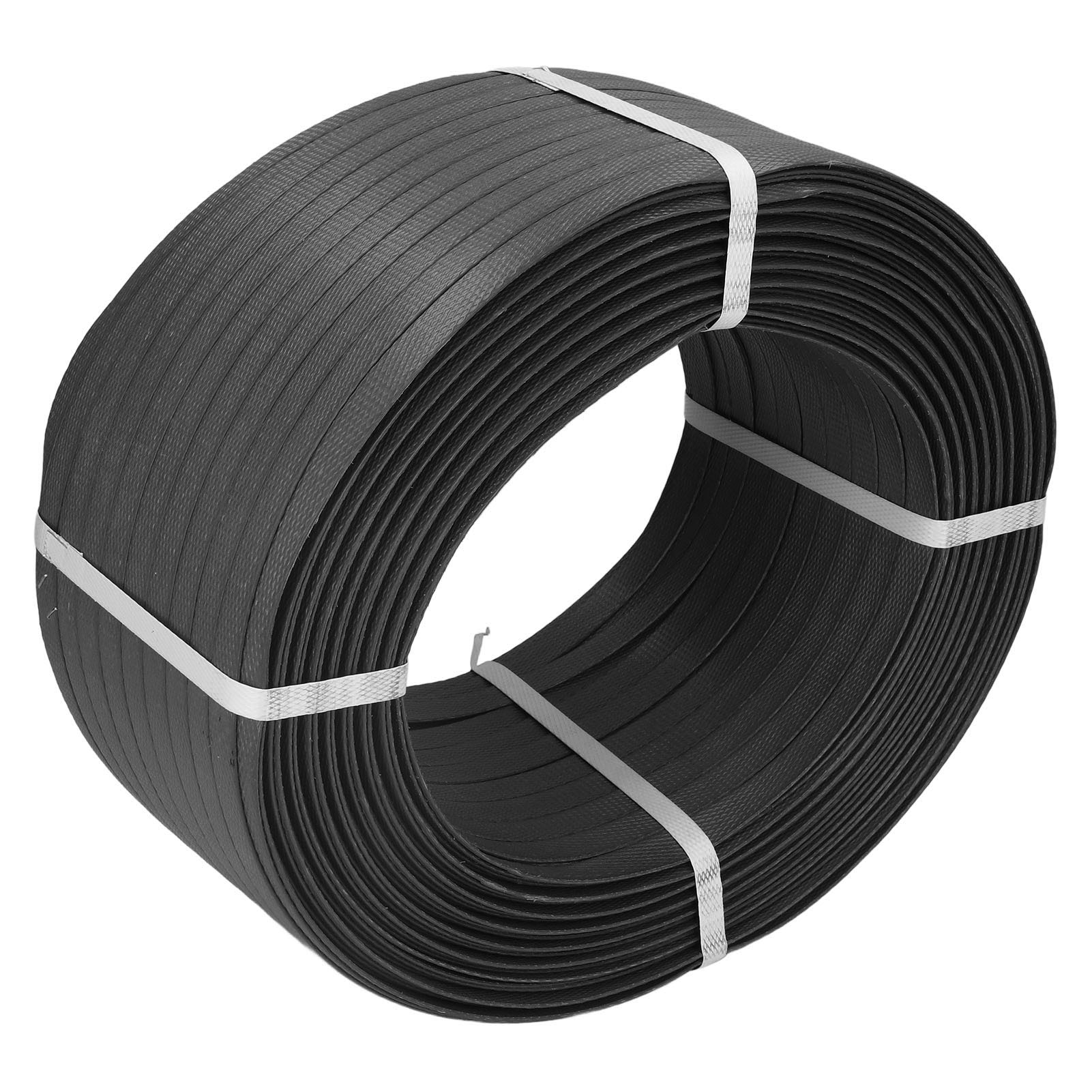 Manuelles Umreifungsband, 1 Rolle, 10 Schwarzer Pp-kunststoffdraht, 9 Kg Industriebindegerät, Kabelbinder, Handumreifung