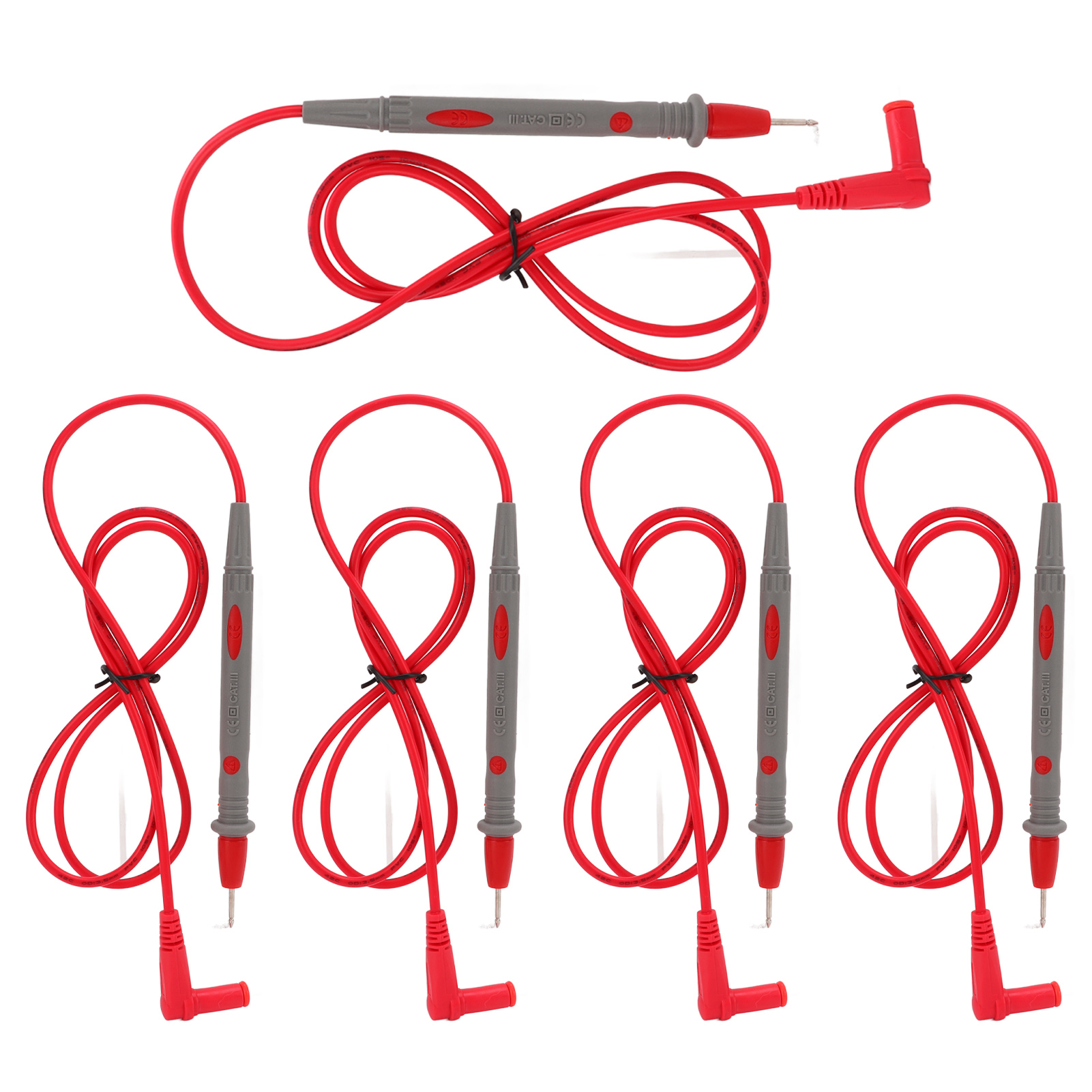 Satz Mit 5 Multimeter-messspitzen 1000 V 10 A, Oxidationsbeständige Leitungen, Rot Und Schwarz, Für Amperemeter