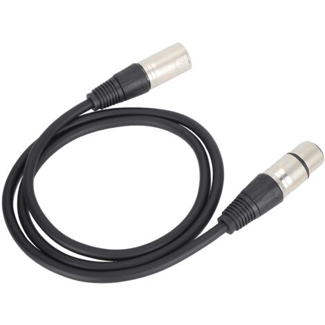 3 M Langes Xlr-mikrofonkabel (stecker Auf Buchse), Schwarz, Für Studioaufnahmen Und Live-sound, Symmetrisches Audiokabel