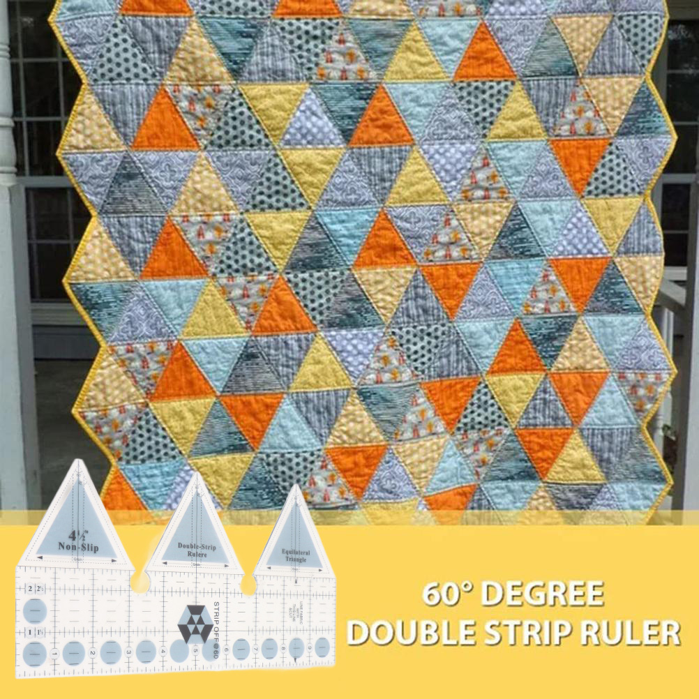 Transparentes Acryl-schneidelineal 45/60/90 Grad, Doppelte Skala, Rutschfest, Vierteldreieck-führung Für Patchwork Und Nähen