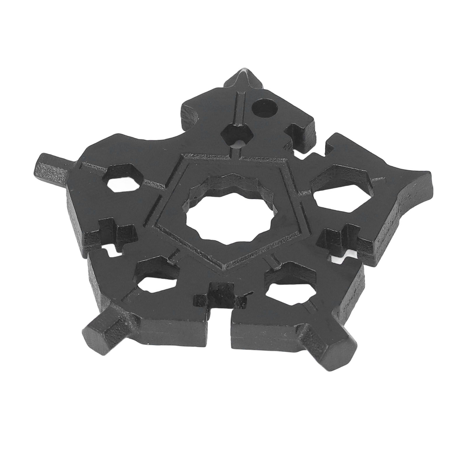 Snowflake Multifunktionswerkzeug, Schraubenschlüssel Aus Kohlenstoffstahl, 23-in-1-schraubendreher, Flaschenöffner, Schwarz, Vielseitiges Taschenwerkzeug