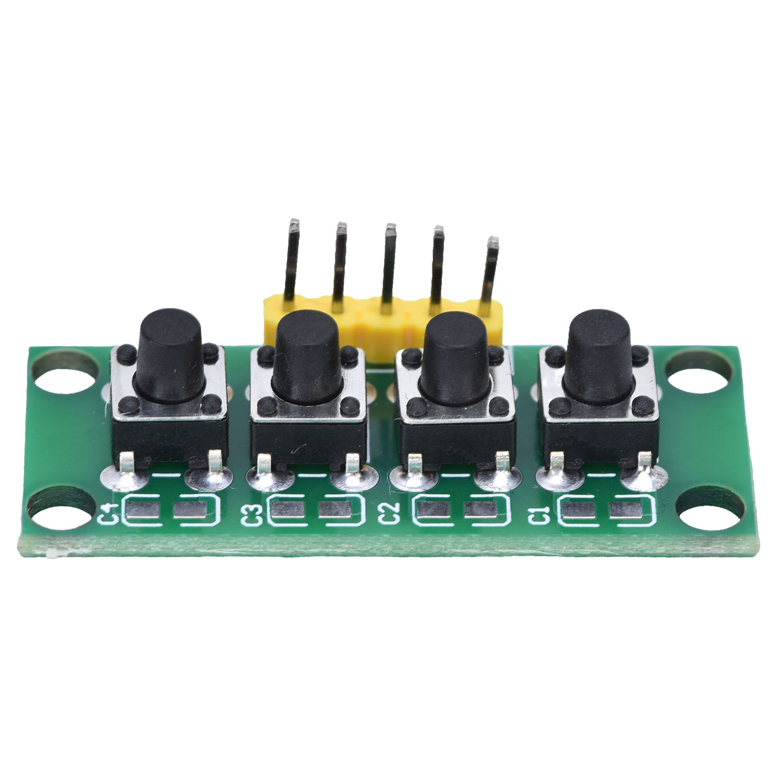 4-tasten-tastaturmodul Mit Unabhängigen Tasten, Steuertastatur Für Elektronische Experimente, 4-poliger Steuerschalter.