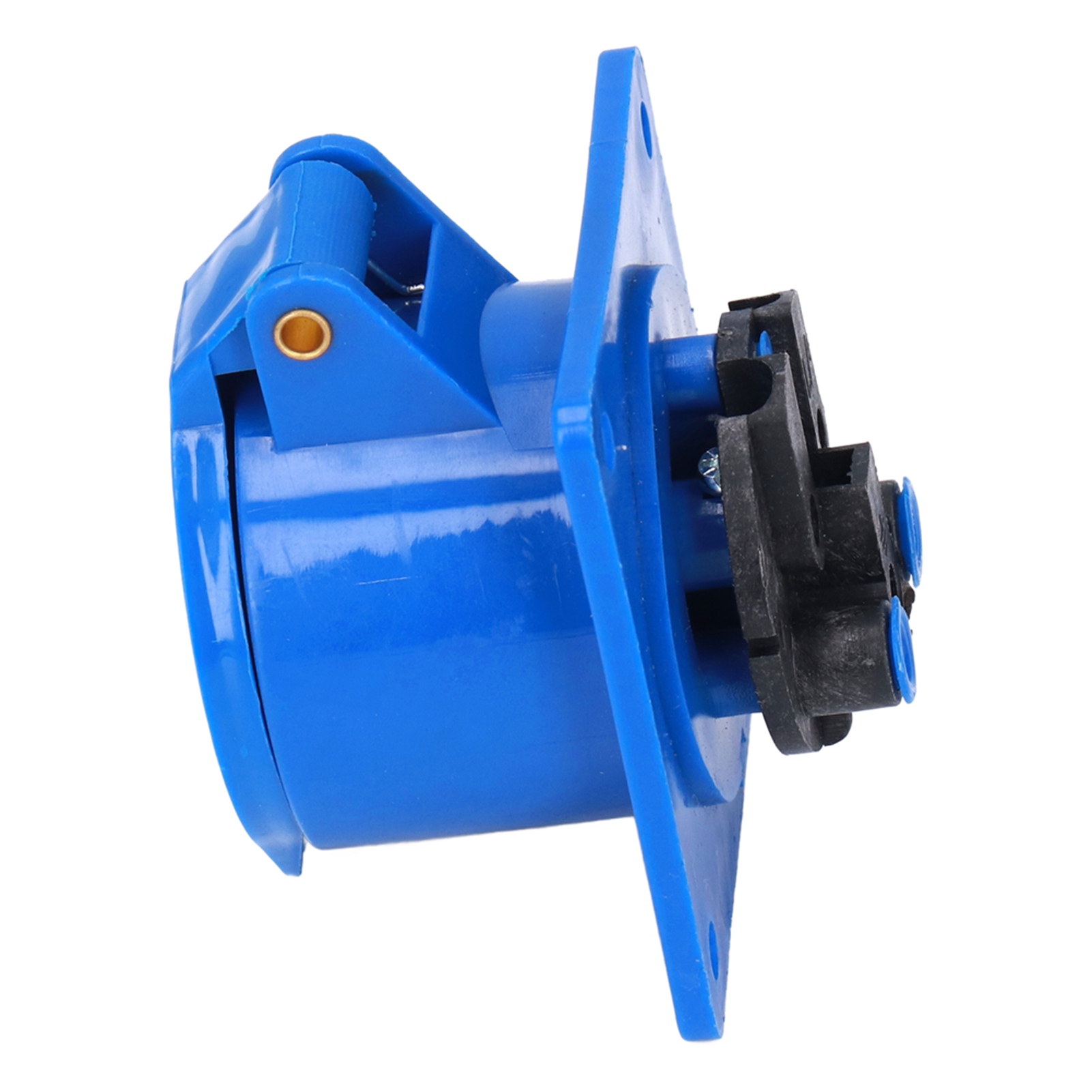 Industrielle 3-polige Einbausteckdose, Messing Blau, Cee 220-250v Ip44 Sockel, Wasserdichtes Netzteil, Robuster Wandanschluss.