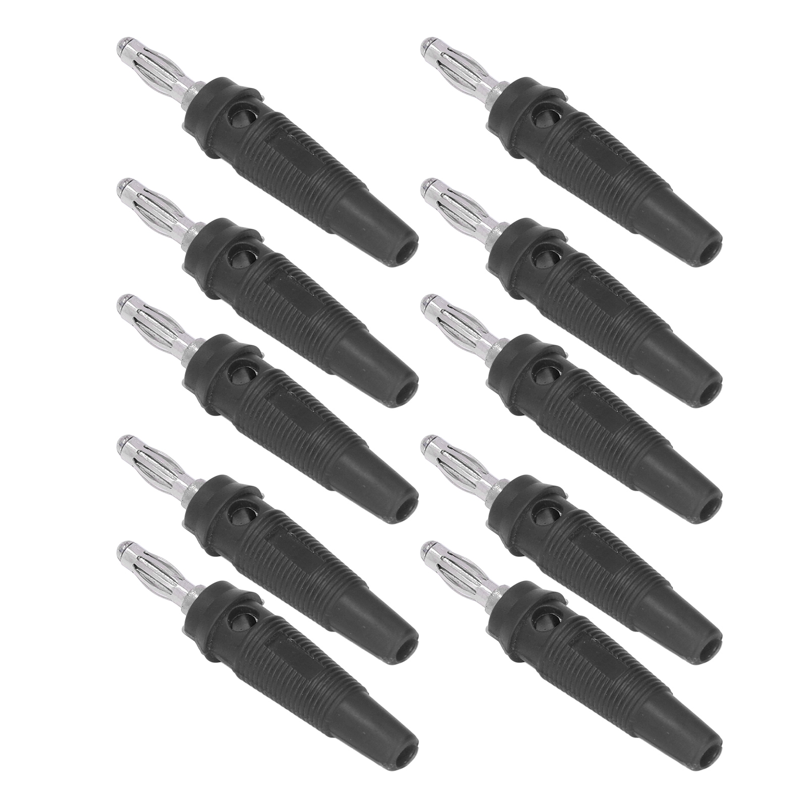Satz Mit 10 Schwarzen 4-mm-bananenstecker-anschlussklemmen Für Schweißgeräte, Ladegeräte Und Generatoren.