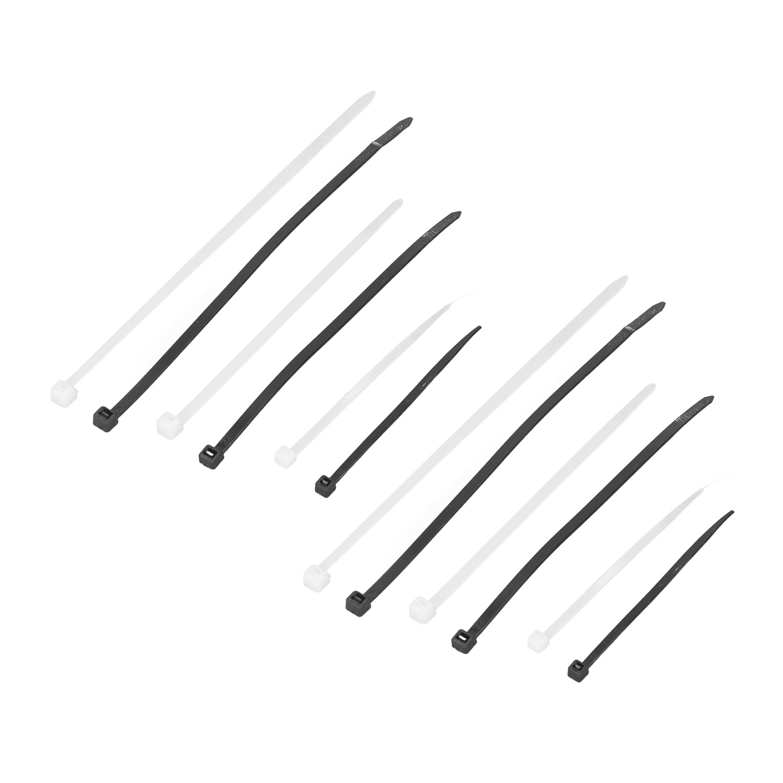 400 Selbstsichernde Kabelbinder Aus Nylon, Verschiedene Größen (4, 6, 8 Zoll), Für Kabel- Und Drahtmanagement