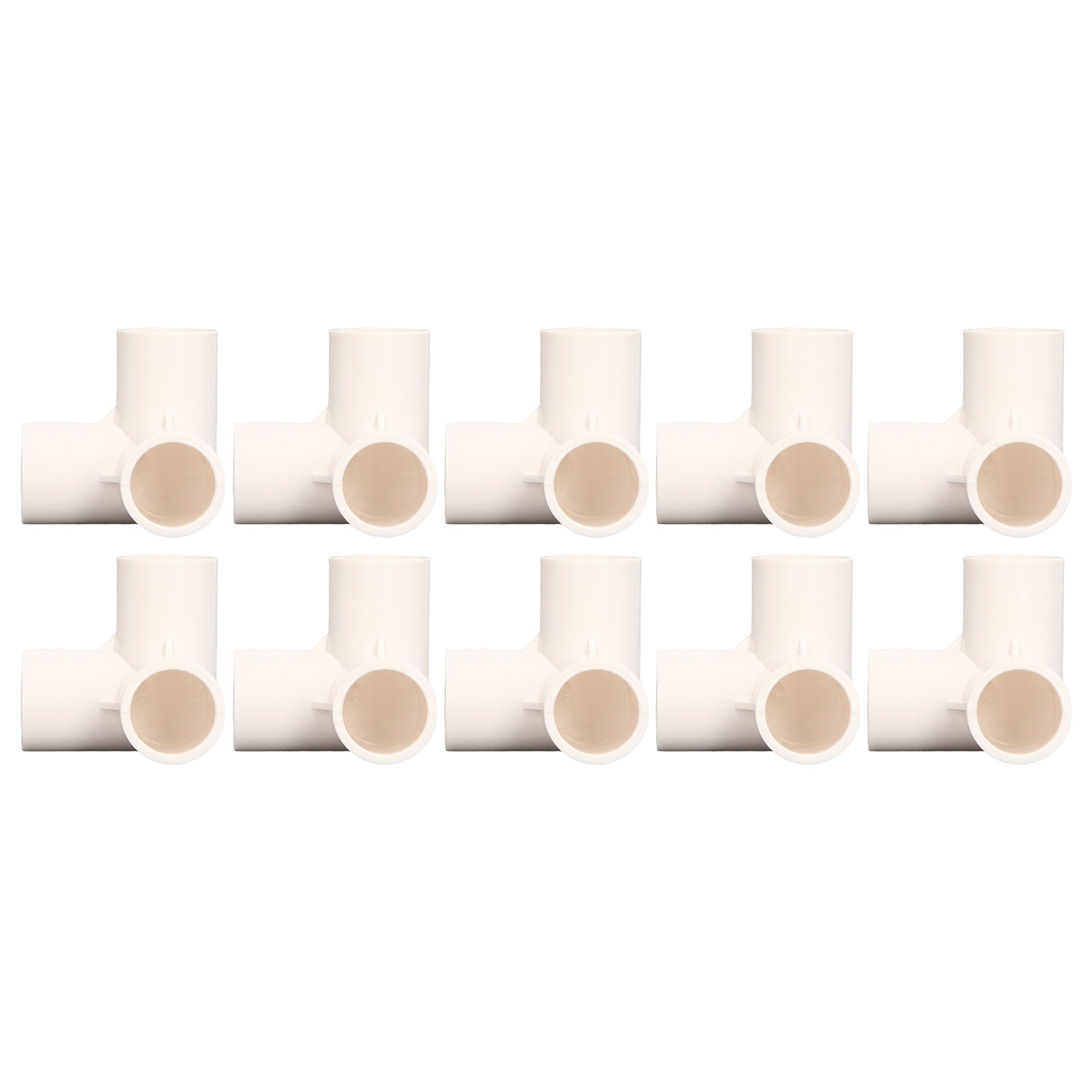 10-teiliges Set 3-wege-pvc-fittings, T-stücke Und Winkelstücke, 25 Mm Innendurchmesser, Weiße Verbinder Für Rohrleitungen