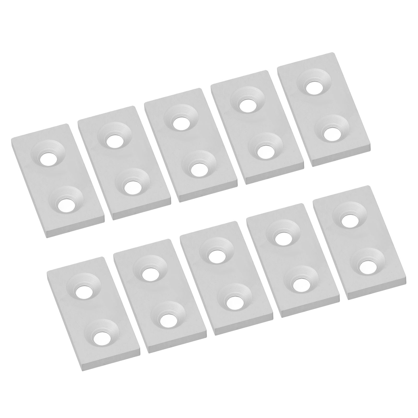 10-teilige Aluminium-endkappen, 3060-profil, Abdeckplatten Aus Metalllegierung, Lineare Doppellochteile, Silber