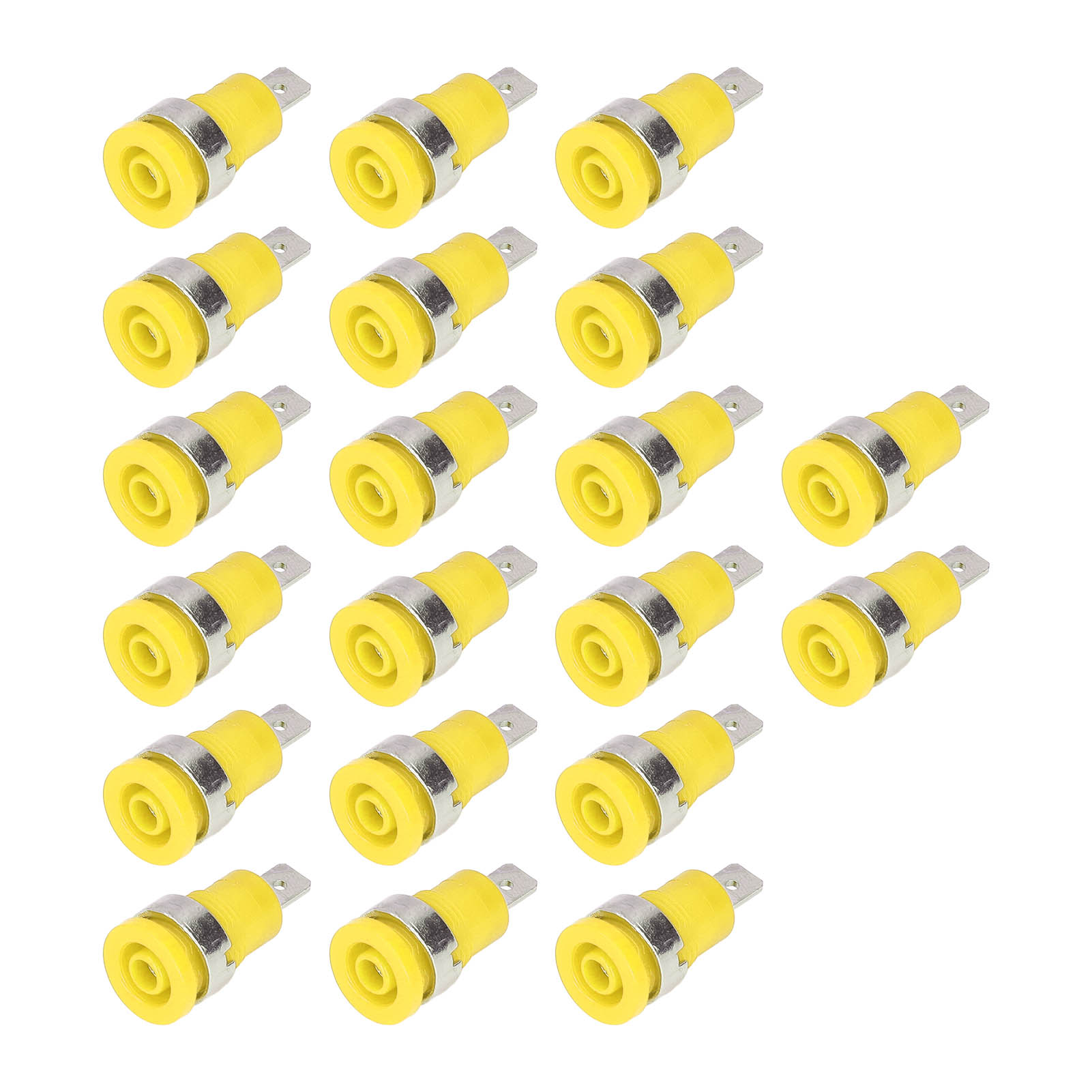 4-mm-bananenstecker, 20er-packung, Gelbe Buchsen, Korrosionsbeständig, Hervorragende Leistung, Zubehör Für Elektrische Prüfungen