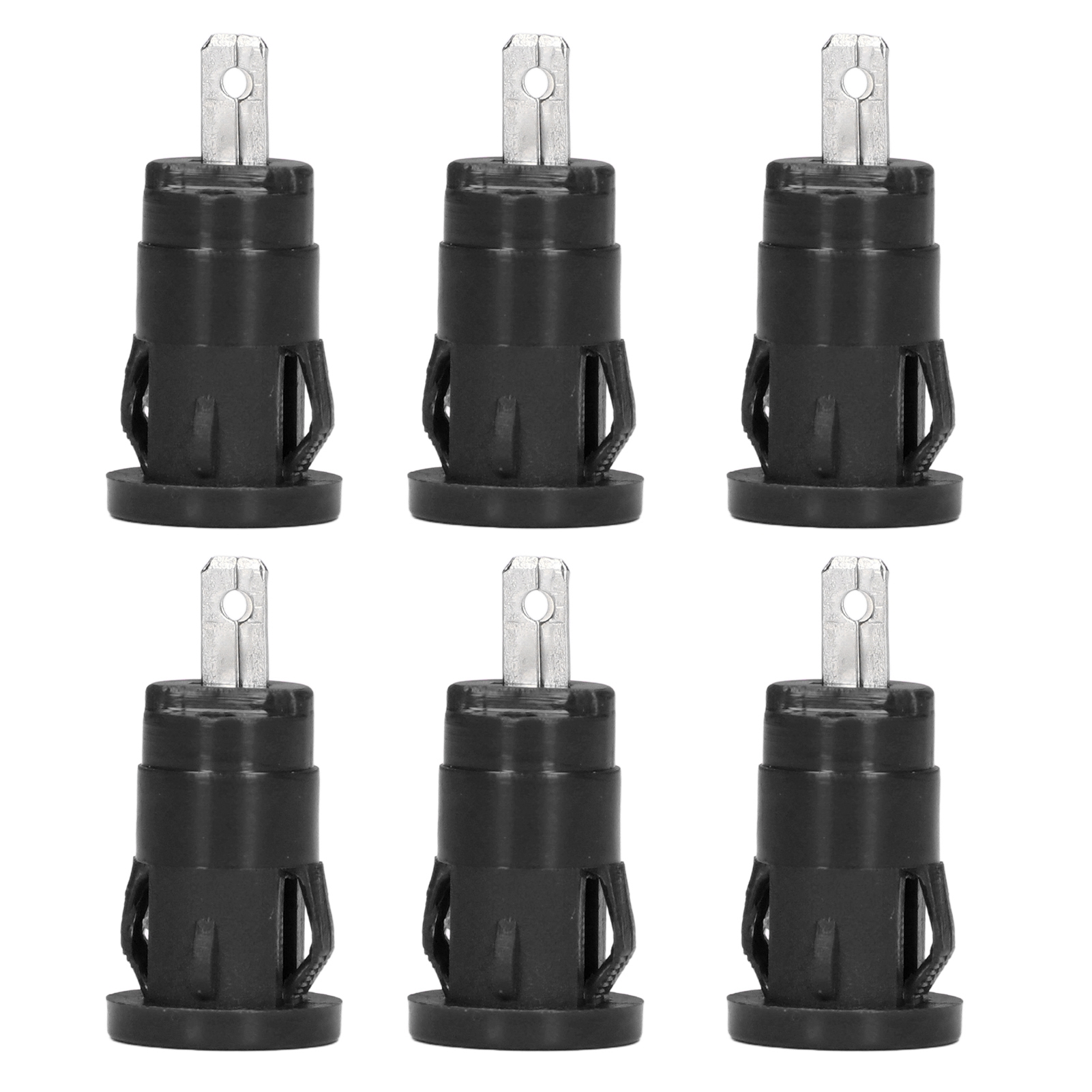 100 Bananenstecker, 4 Mm Buchsenanschluss, Vernickelter Kupfer-sicherheitsring, Blockadapter, Schwarz, 100er-packung