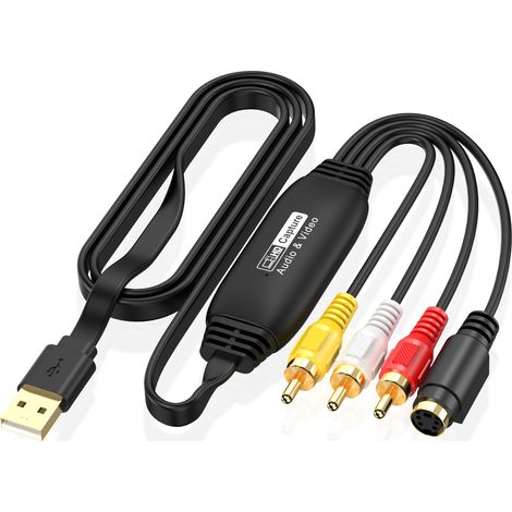 Usb-videoaufnahmekarte Für Cvbs- Und S-video-signale, Av-zu-usb-recorder, Rca-zu-usb-konverter Für Computer
