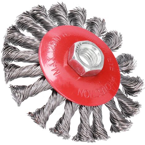 Gedrehte Drahtbürste Für Winkelschleifer, Zur Entfernung Von Rost Und Farbe, 100 Mm Durchmesser, M10x1,5 Gewinde