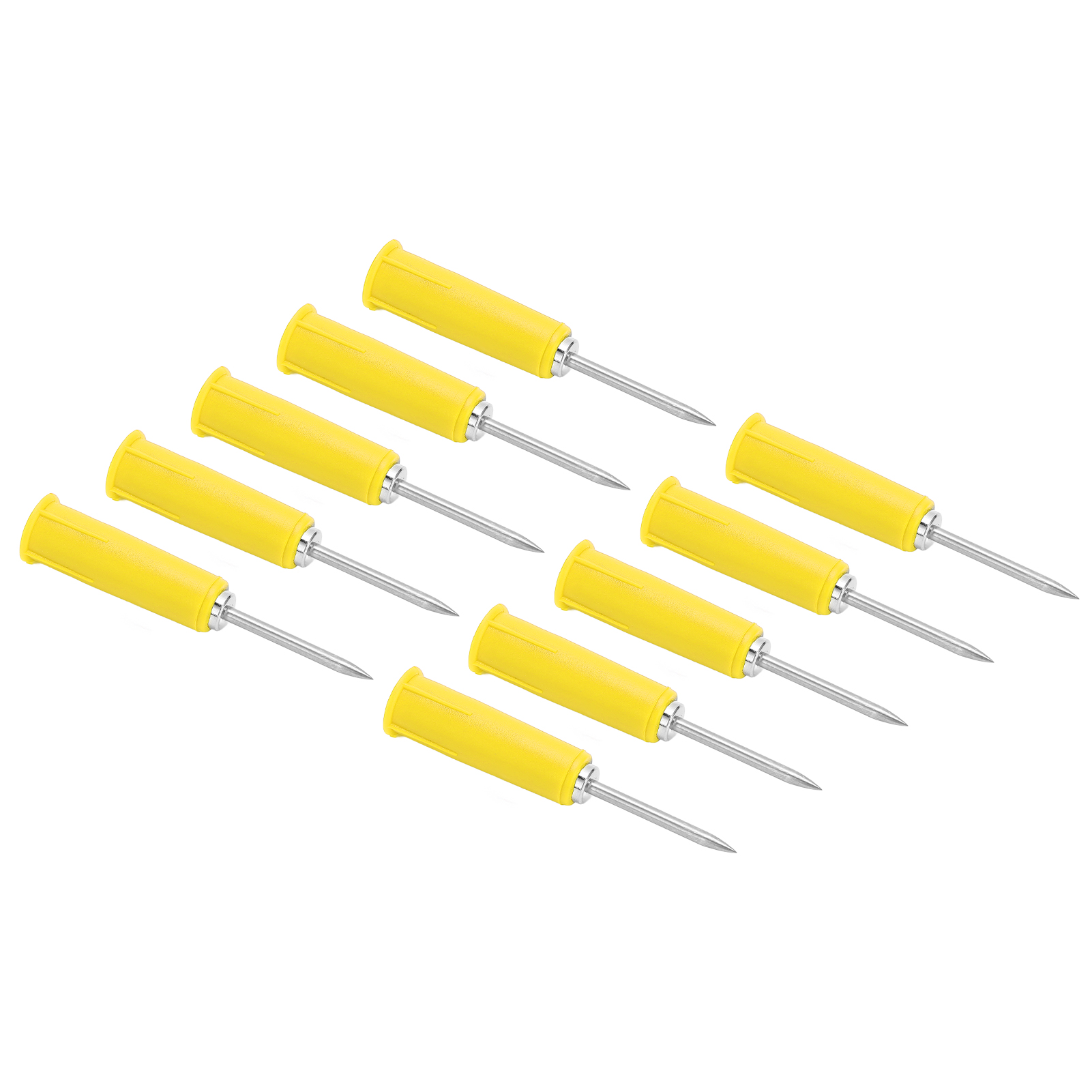 Packung Mit 10 Pvc-bananensteckern, 2 Mm Bis 4 Mm, Messspitzen Für Multimeter, Isoliert, Klinkenstecker-umrüstung, Gelb