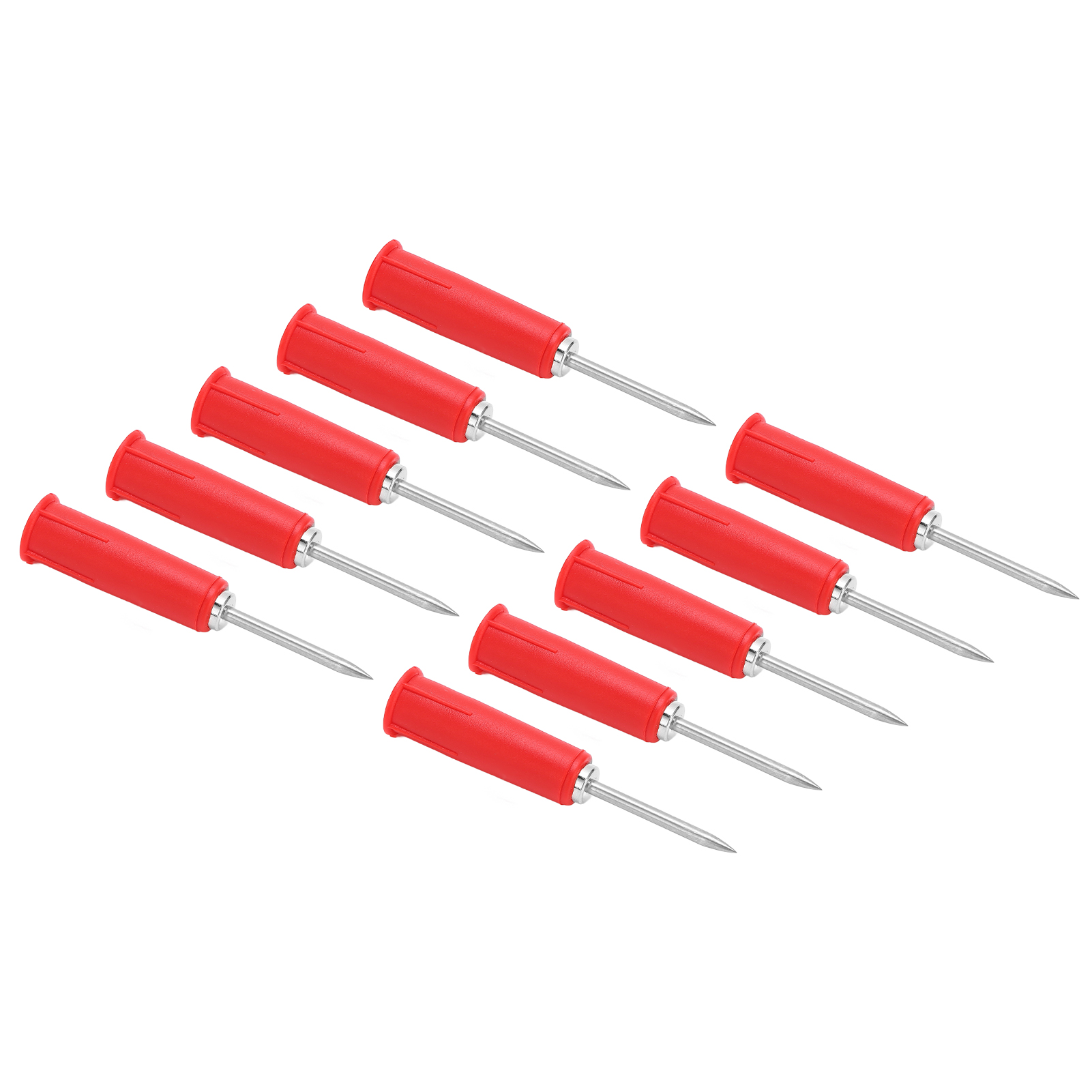 Packung Mit 10 Pvc-messspitzen Mit 4-mm-bananenstecker, 2-mm-auf-4-mm-adapter, Isolierten Messstiften Für Multimeter, Rot