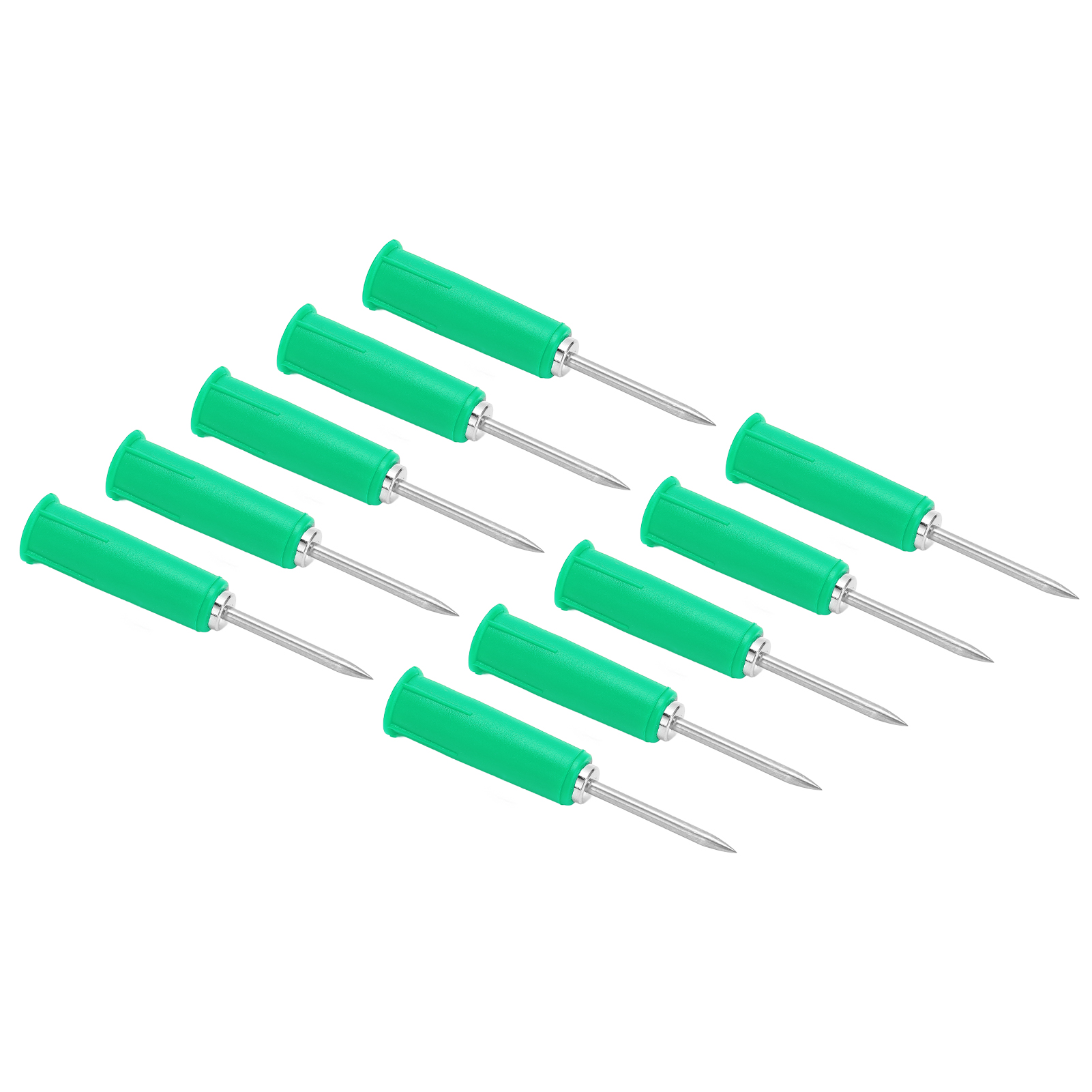Packung Mit 10 Bananensteckern Mit Durchdringender Spitze, 2-mm-auf-4-mm-pvc-adapterbuchse, Isolierte Stifte Für Multimeter, Grün