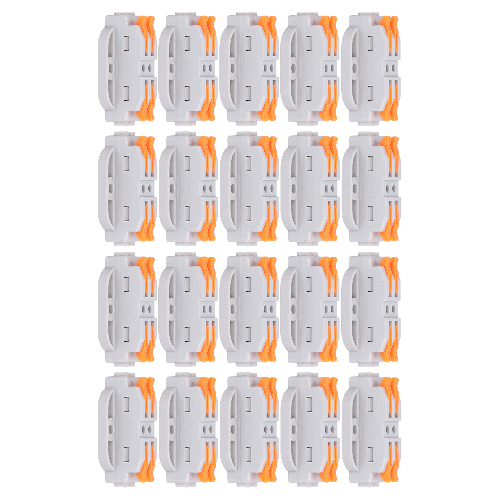 20-teiliger Elektrischer Steckverbinder, Schnellanschlussklemme 223-2p, Kompakter Kabelverbinder, Automatische, Hebelbetätigte Drahtklemme, Steckverbindungsklemme Für Leiter, 2 Eingänge