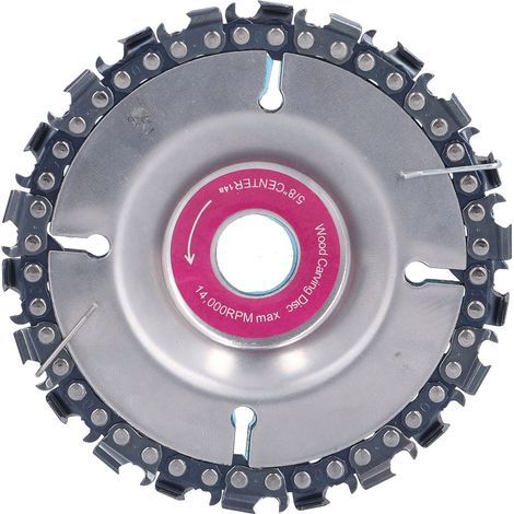 4-zoll-holzschnitzscheibe Mit 22 Zähnen, Robuste Schleif- Und Formscheibe Für Winkelschleifer, Rot/rosa