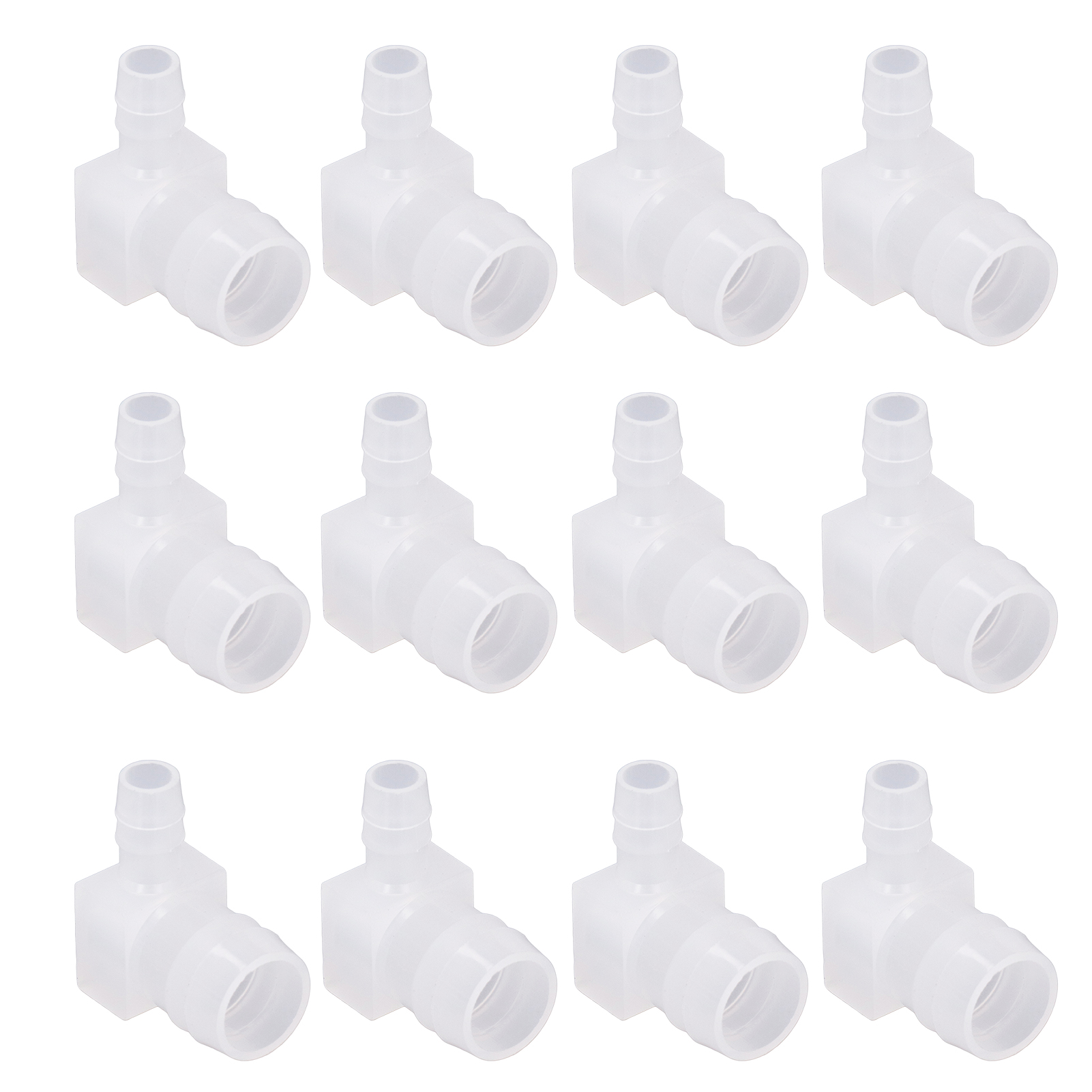 12-teiliges Kunststoff-schlauchverbinder-set, 90°-winkelreduzierstück 10x20 Mm, Rechtwinkliger Schlauchadapter, Gerader Außengewindeanschluss