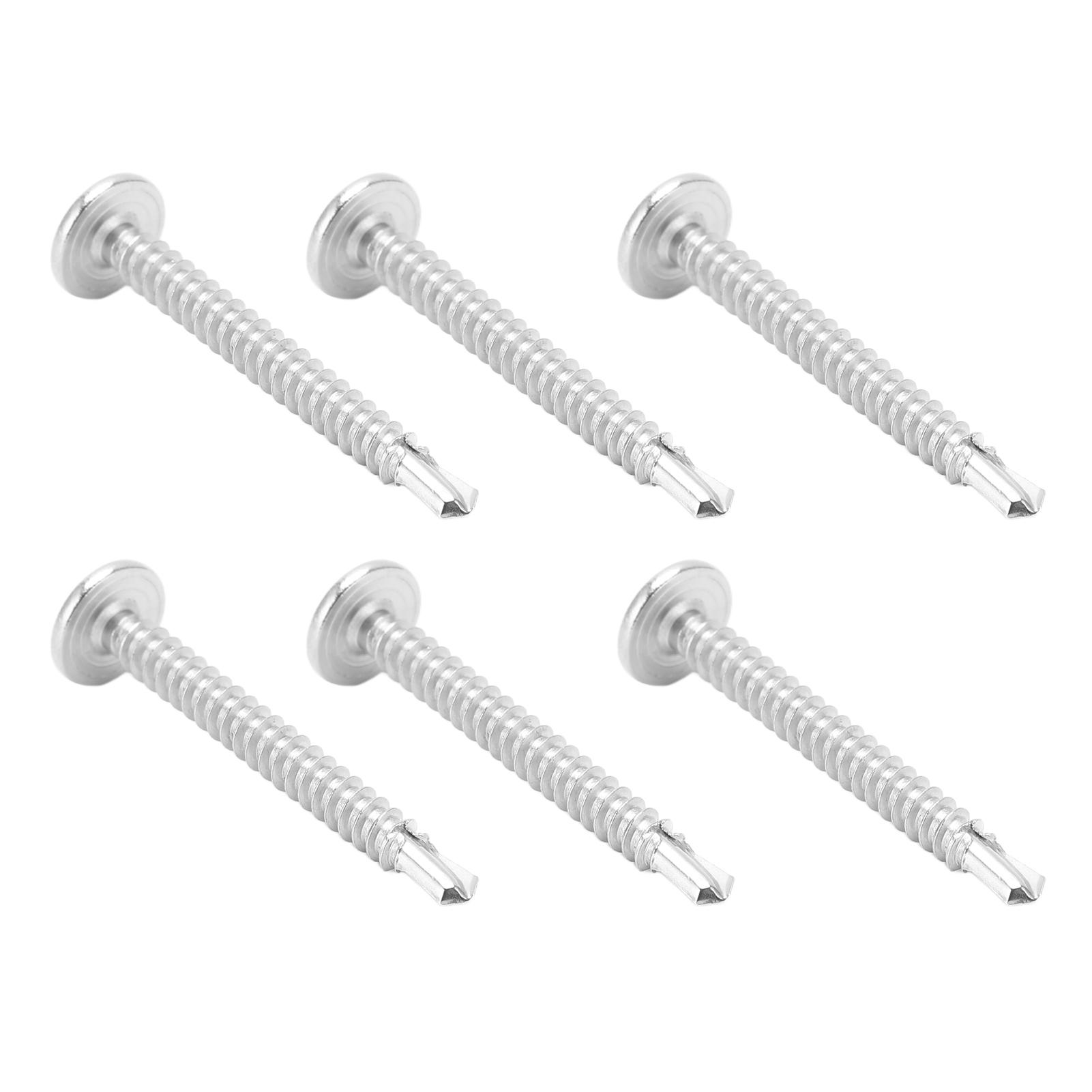 Selbstbohrende Linsenkopfschrauben, 50er-packung, Edelstahl 304, M4,2 X 38 Mm, Mit Integrierter Unterlegscheibe, Robuste Metallschrauben Für Schnelle Befestigung