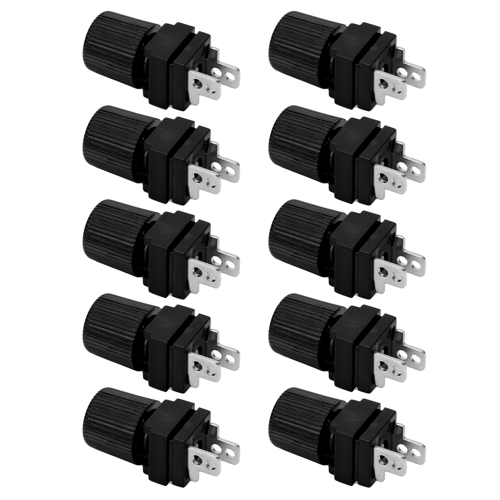 10 Leistungsanschlüsse 300–500 W, Reinkupfer, 13-mm-wechselrichteranschluss, Schwarzer M4-stecker, 10er-pack