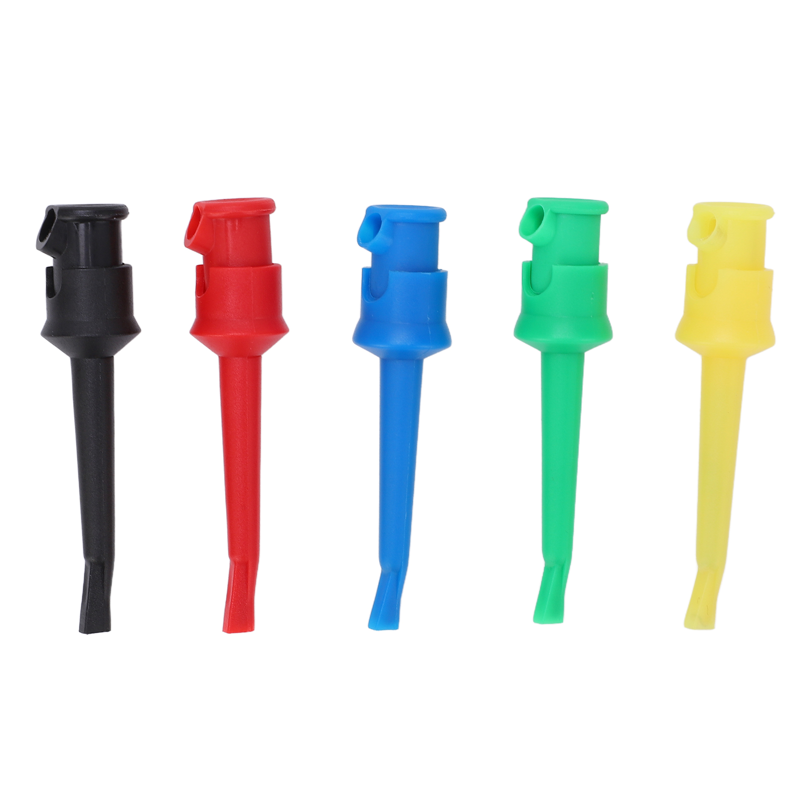 Set Mit 5 Abs-geschweißten, Vernickelten Krokodilklemmen Aus Messing Für Multimeter, Prüfspitzen Für Stromkreise, 5 Farben