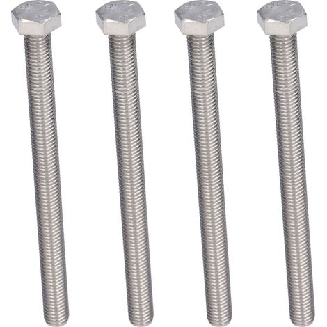 20 Sechskantschrauben Aus Edelstahl A2 Mit Vollgewinde, M10 X 1,5 X 120 Mm, Din 933, Packung Mit 20 Schrauben